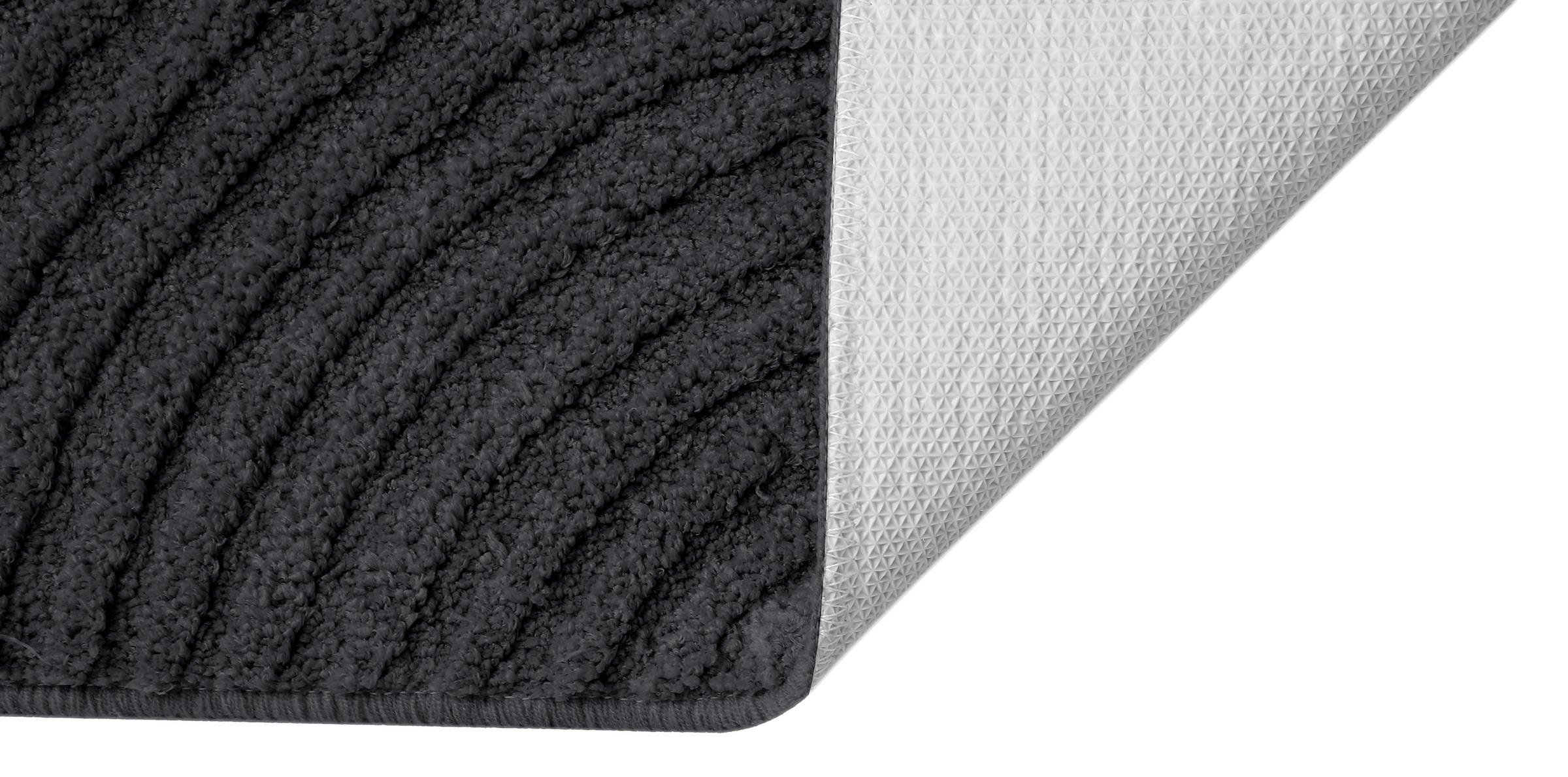 my home Badematte »Ognon, Scandi, Boho, modernes Muster«, rutschhemmend beschichtet, fußbodenheizungsgeeignet-schnell trocknend-strapazierfähig, Badteppich, Uni Farben, Hoch-Tief-Effekt