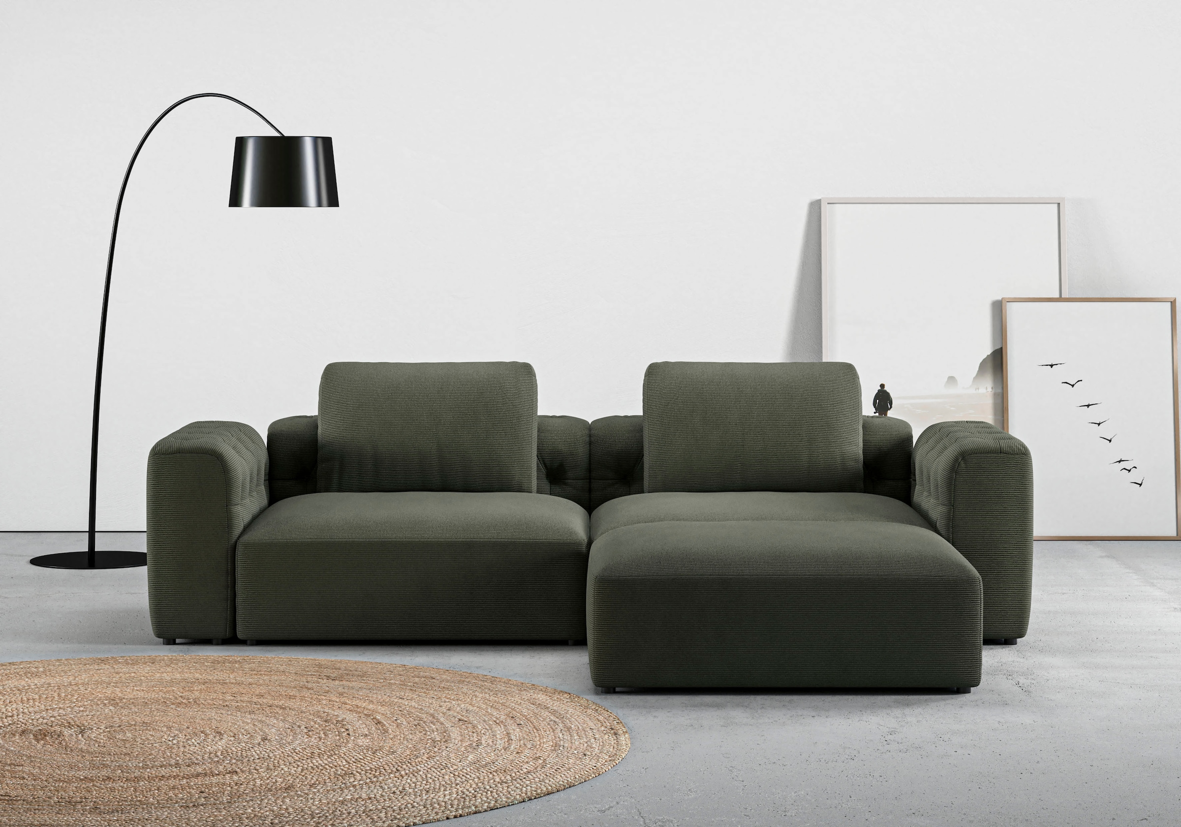 aus Modulset, RAUM.ID BAUR bestehend »Cushid«, Teilen 3 | Ecksofa