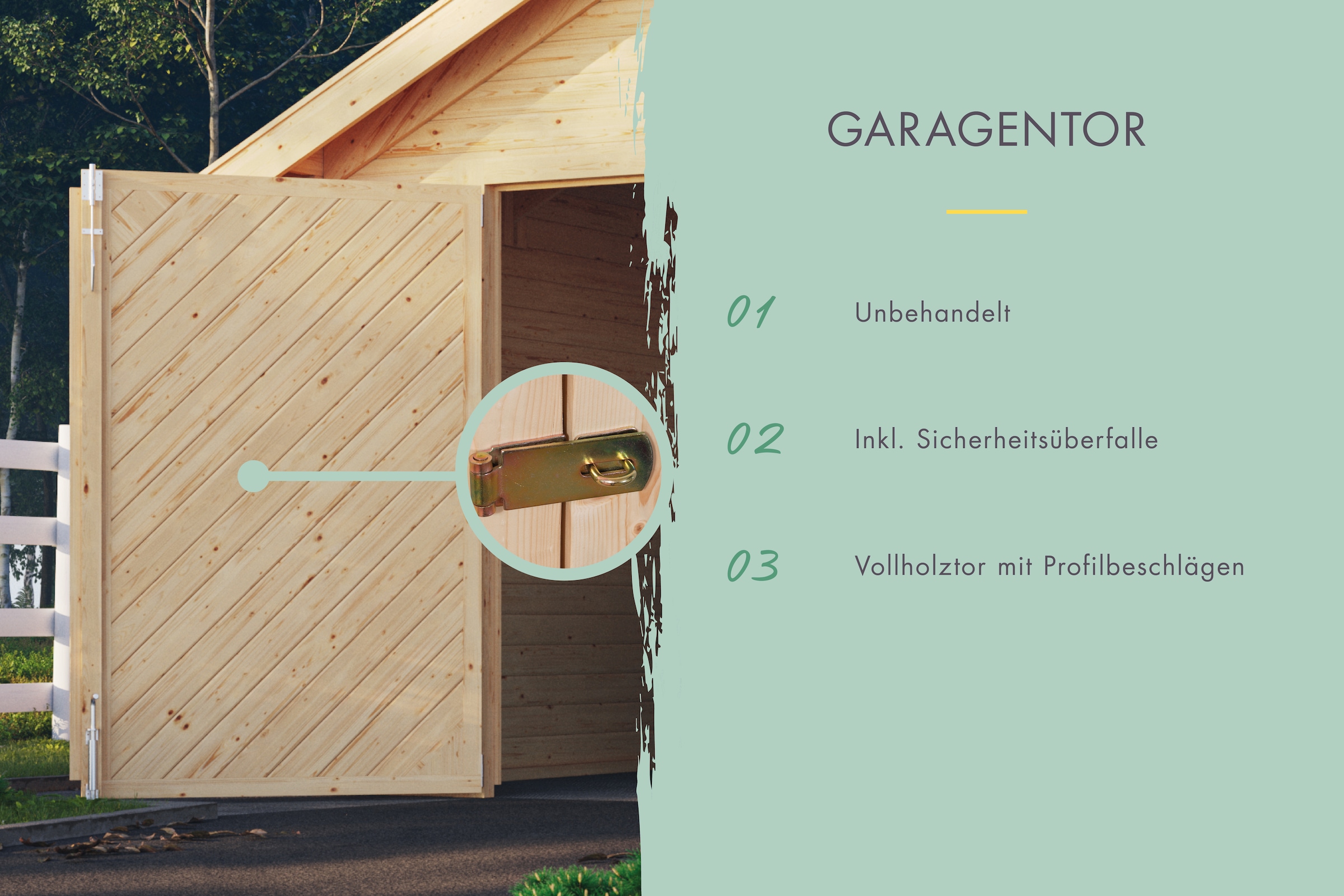 Karibu Garage »Stephan« BxT: 338x489 cm, 193 cm Einfahrtshöhe