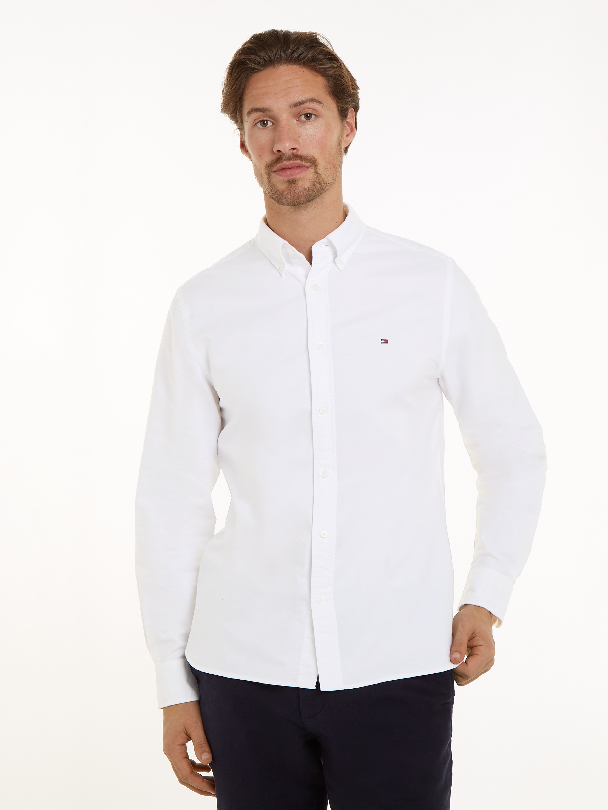 Tommy Hilfiger Langarmhemd "SOLID HERITAGE OXFORD Regular Fit SHIRT" günstig online kaufen