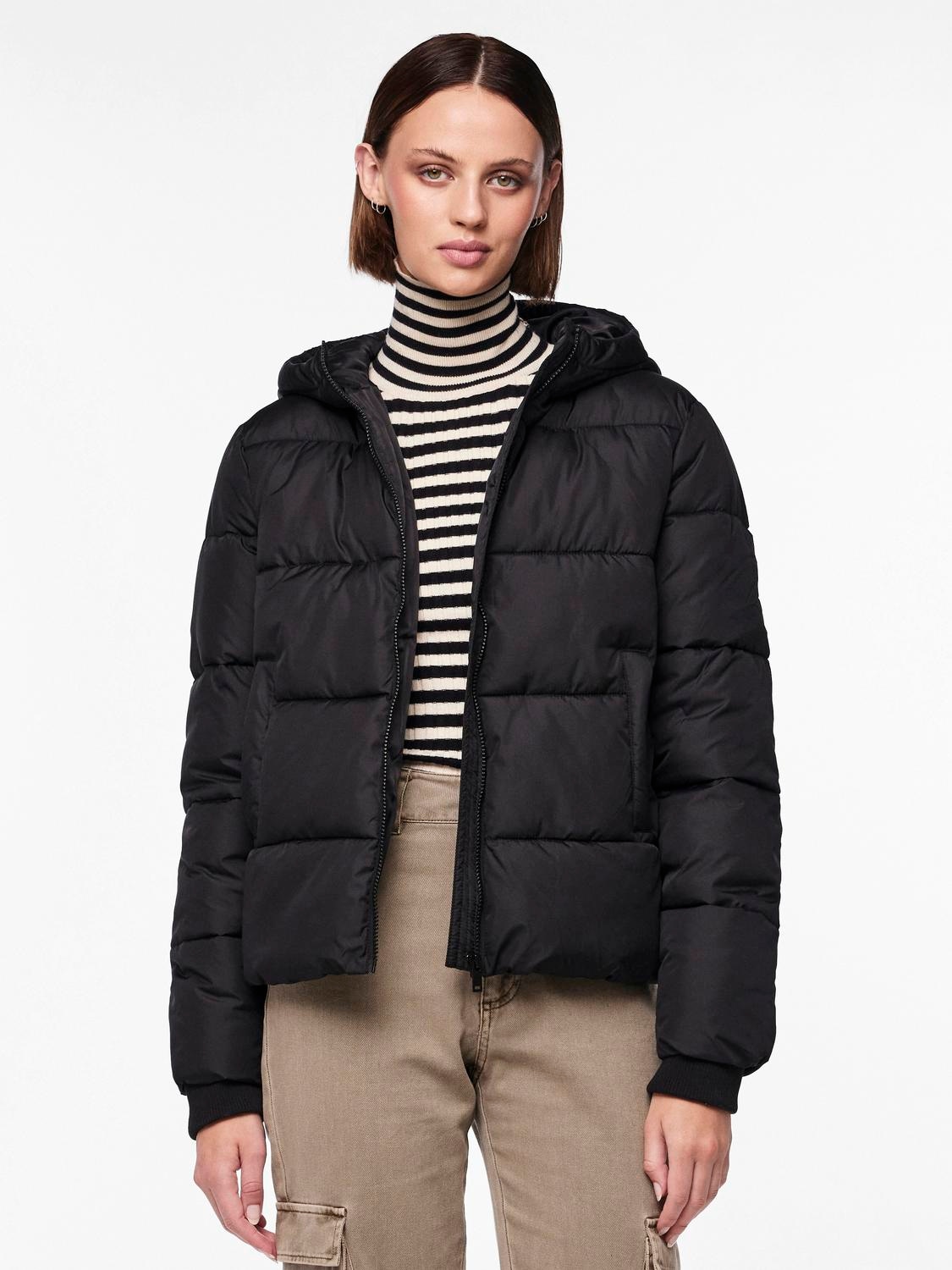 Steppjacke »PCBEE NEW SHORT PUFFER JACKET NOOS BC«, mit Kapuze