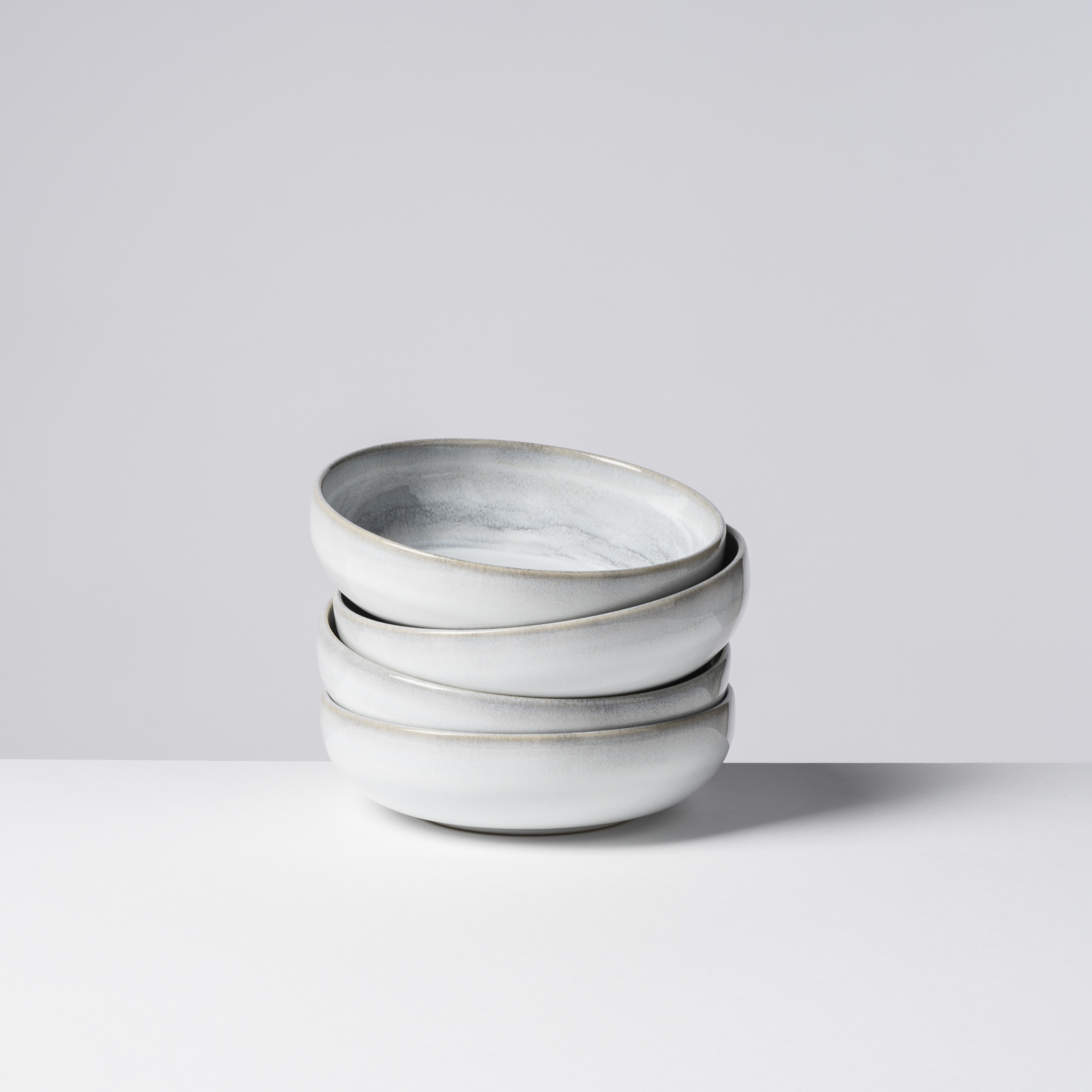 gipfelstück Müslischale »Tiefer See« 4 tlg. aus Steinzeug Scandi-Style, glänzende Reaktivglasur, jedes Stück ein Unikat