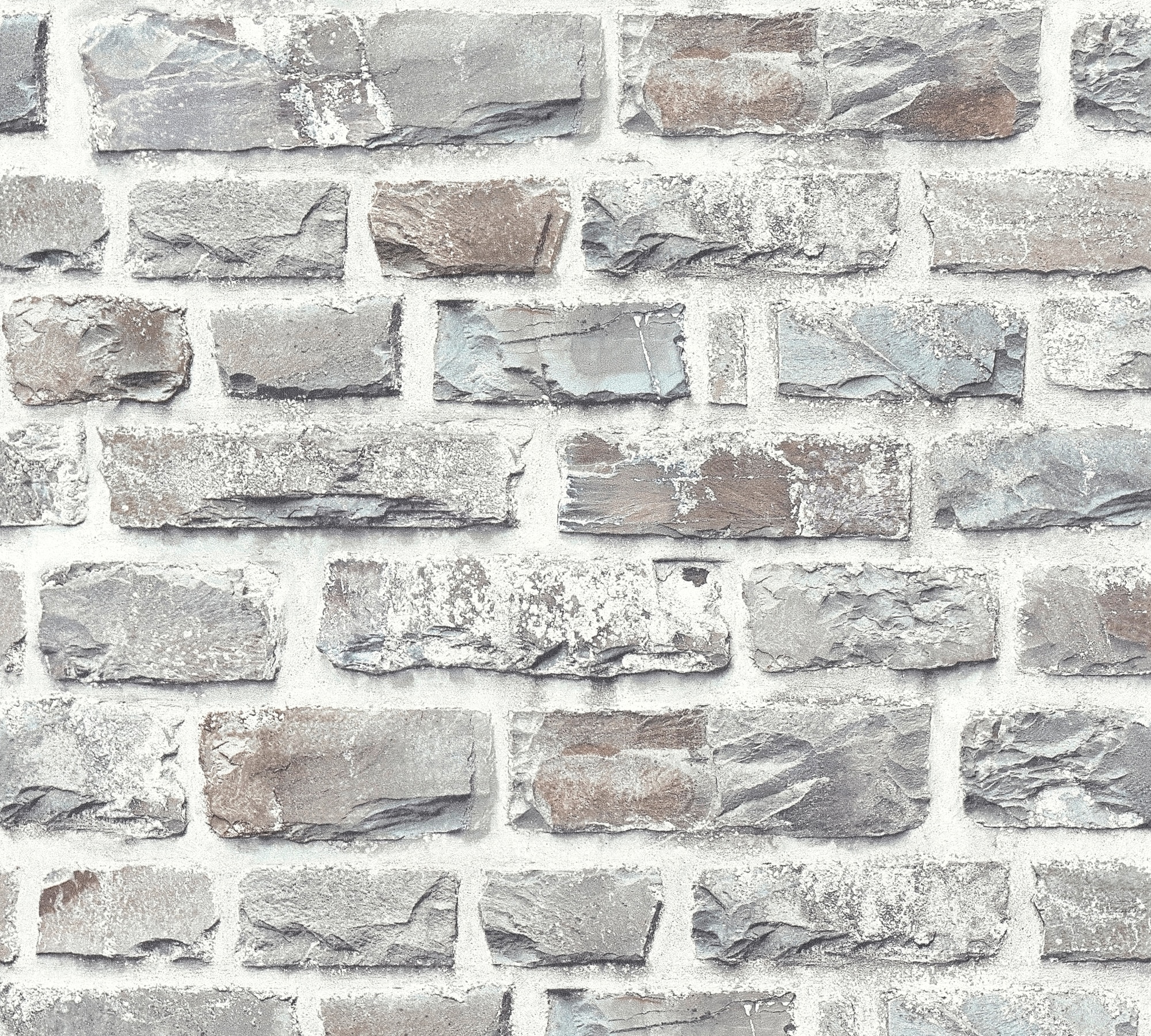 living walls Vliestapete "Neue Bude 2.0" Motiv Steinoptik gemustert leicht strukturiert Landhaus Tapete Stein Tapeten Wohnzimmer Schlafzimmer Küche Flur Optik