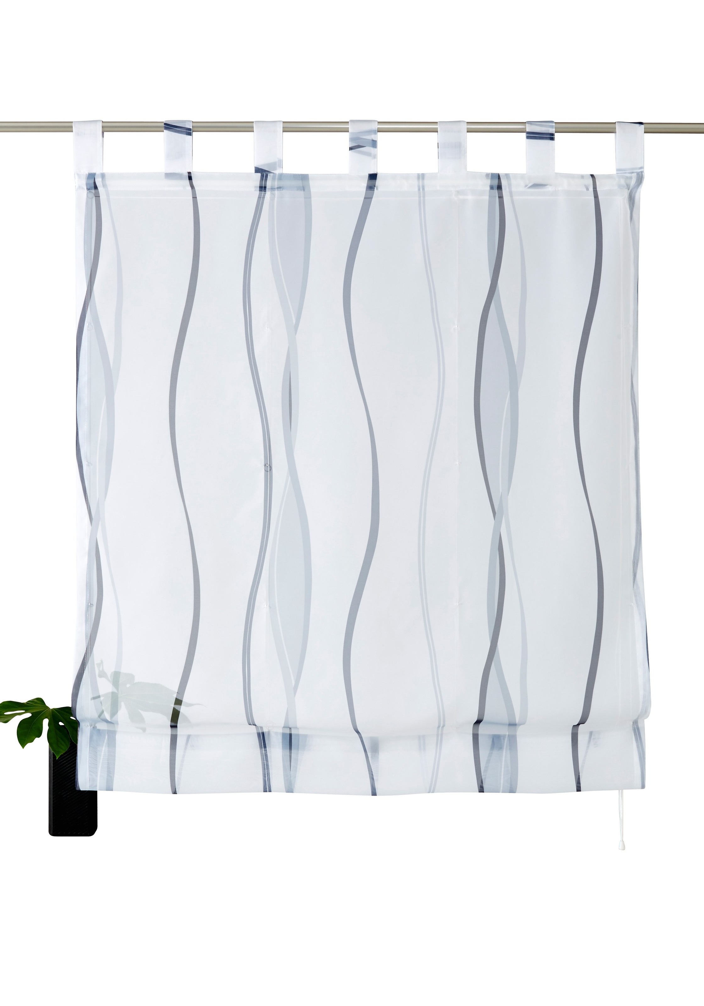 my home Raffrollo "Dimona" mit Schlaufen Transparent, Voile, Polyester günstig online kaufen