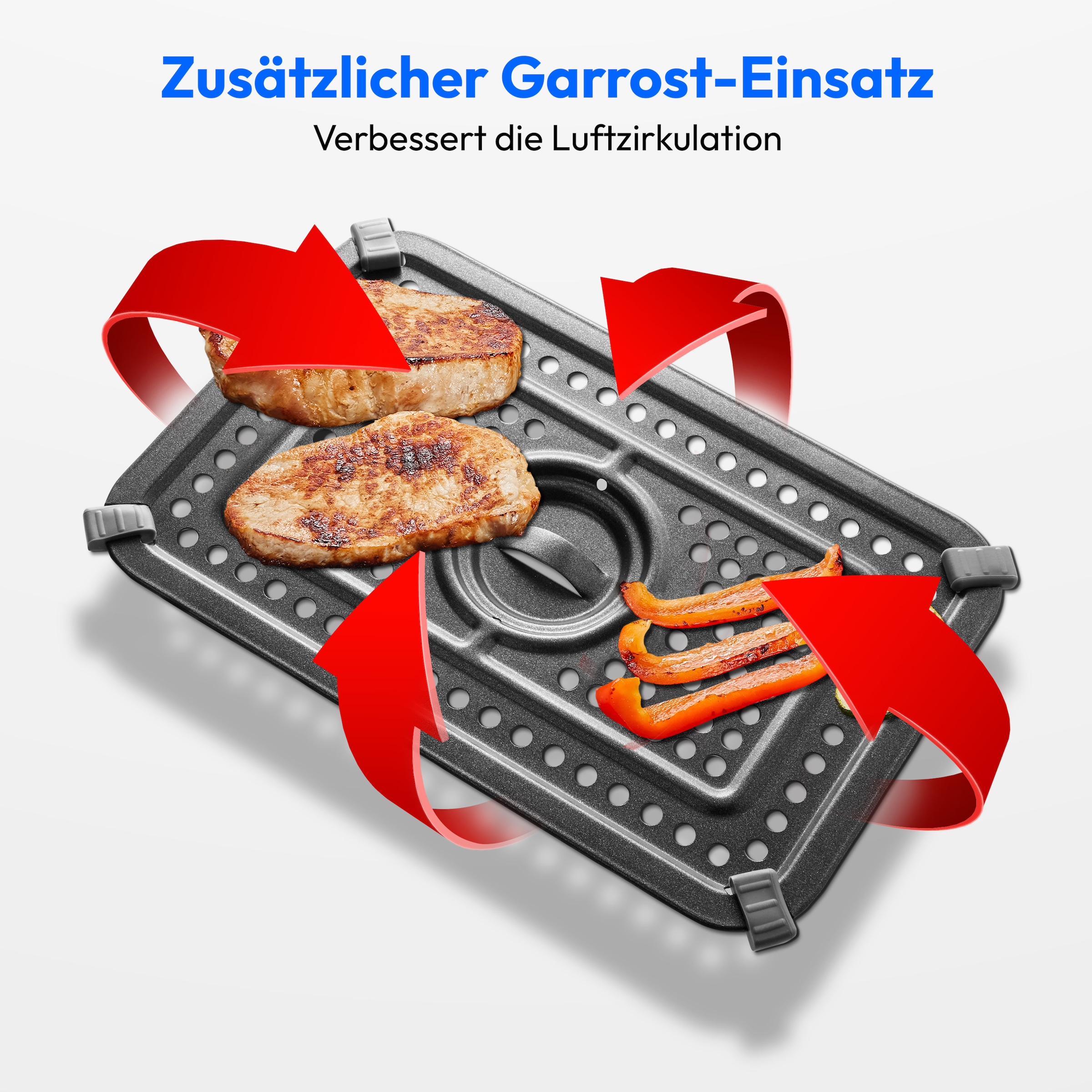 Medion® Heißluftfritteuse »MD 11760 P20XXL Twin«, 2400 W, Temperatur 50 - 200 °C, ILAG Beschichtung, Sync-Finish
