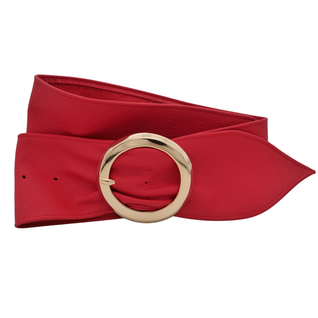 ANNAMATONI Damen Ledergürtel "AnnaMatoni Taillengürtel Ora Taillengürtel Ora", rot, Gr. 105, 100% Leder, Gürtel