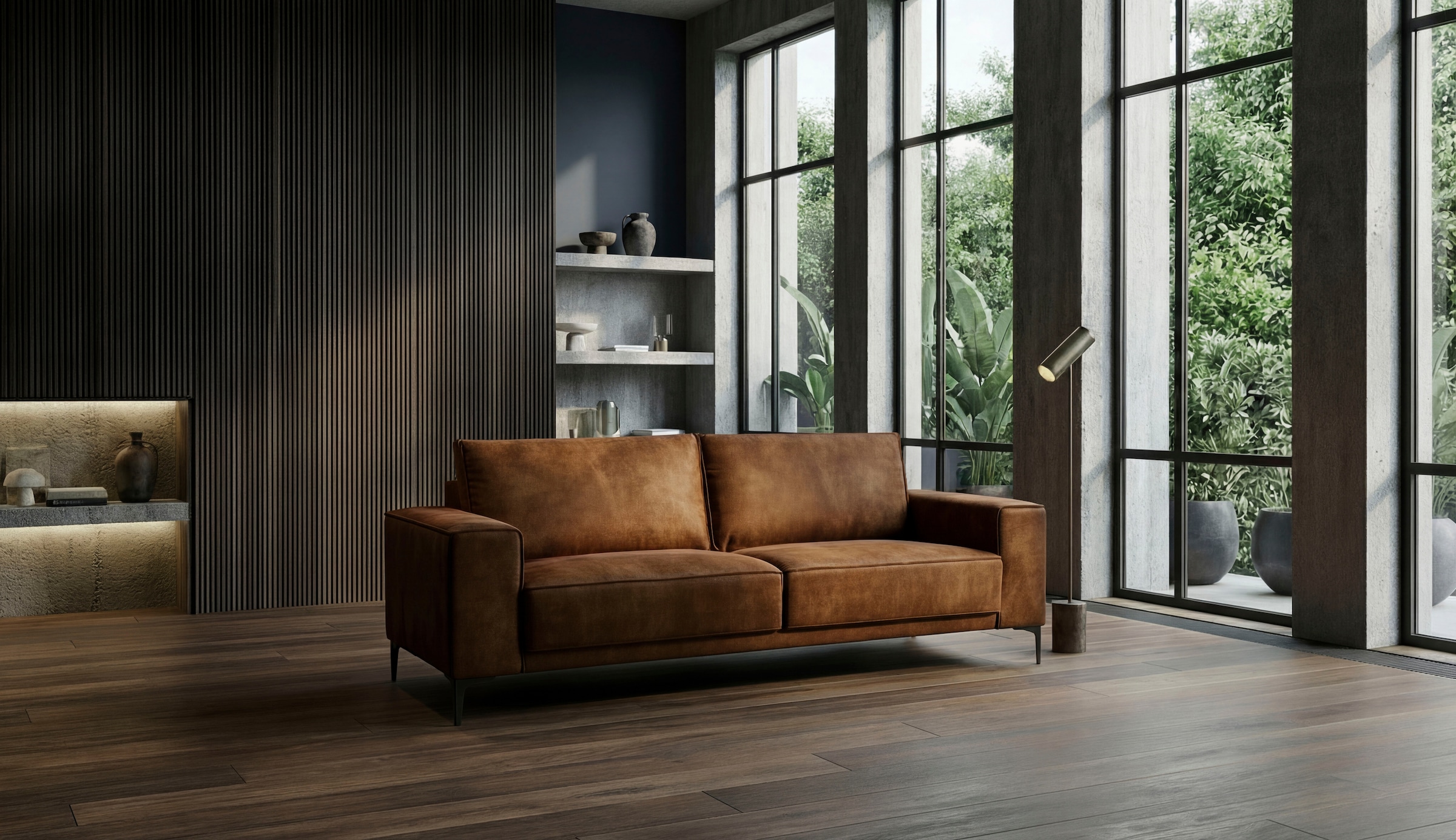 OTTO home 3-Sitzer "OLAND, B: 224 cm - Skandi-Design" Struktur, Flachgewebe günstig online kaufen