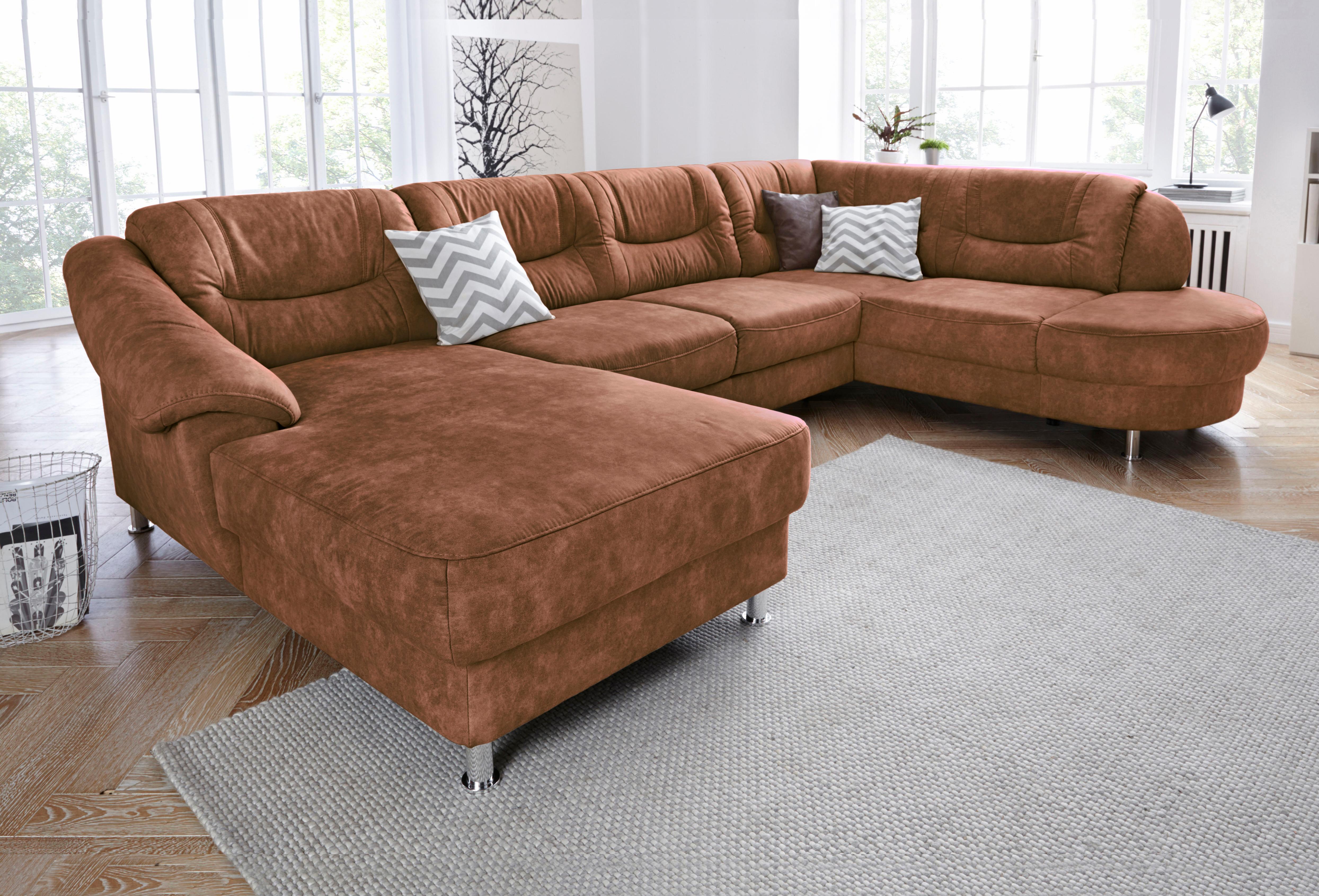 sit&more Wohnlandschaft "Salsa U-Form" mit Federkern, wahlweise mit Schlaffunktion
