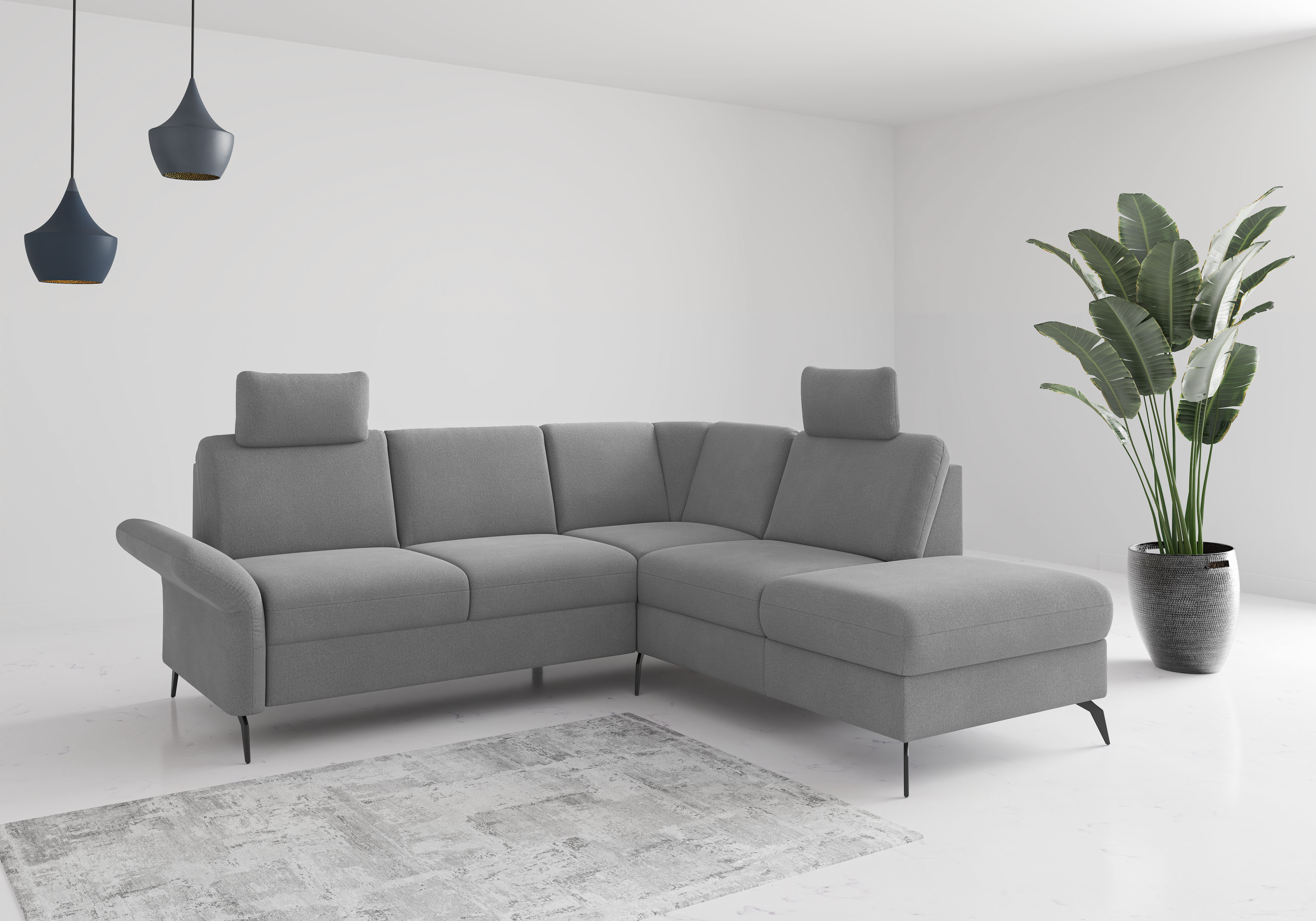 OTTO home Ecksofa "Rochelle" wahlweise mit Schlaffunktion, Bettkasten und Armteilverstellung