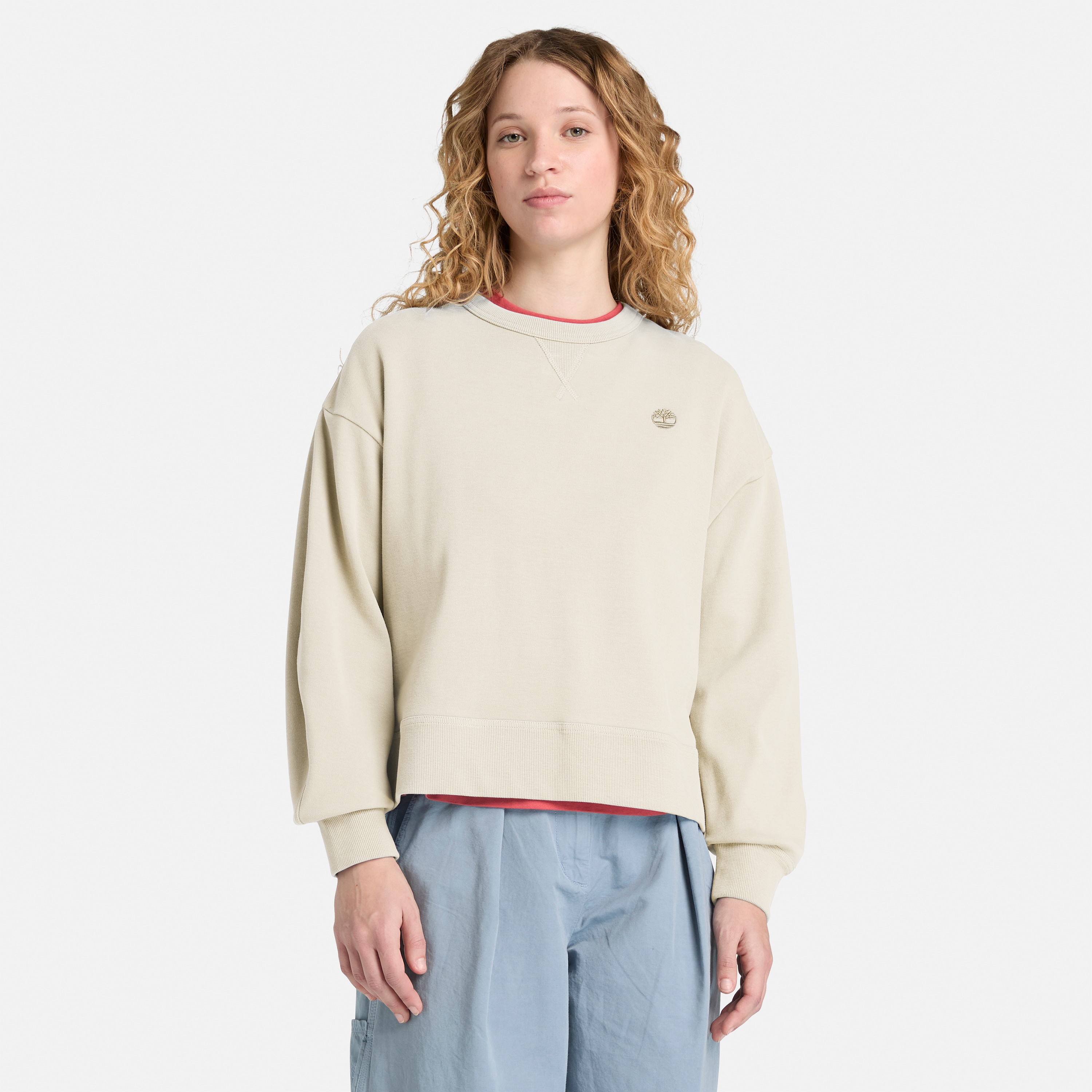 Timberland Sweatshirt "LUSH Lush Crew Sweatshirt", Langarm-Design, für Erwachsene, aus Baumwolle
