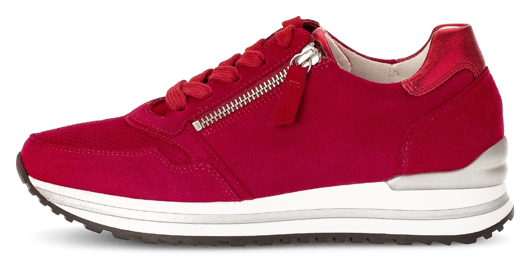 Gabor Keilsneaker »TURIN«, Freizeitschuh, Halbschuh, Schnürschuh mit Wechselfußbett, H-Weite