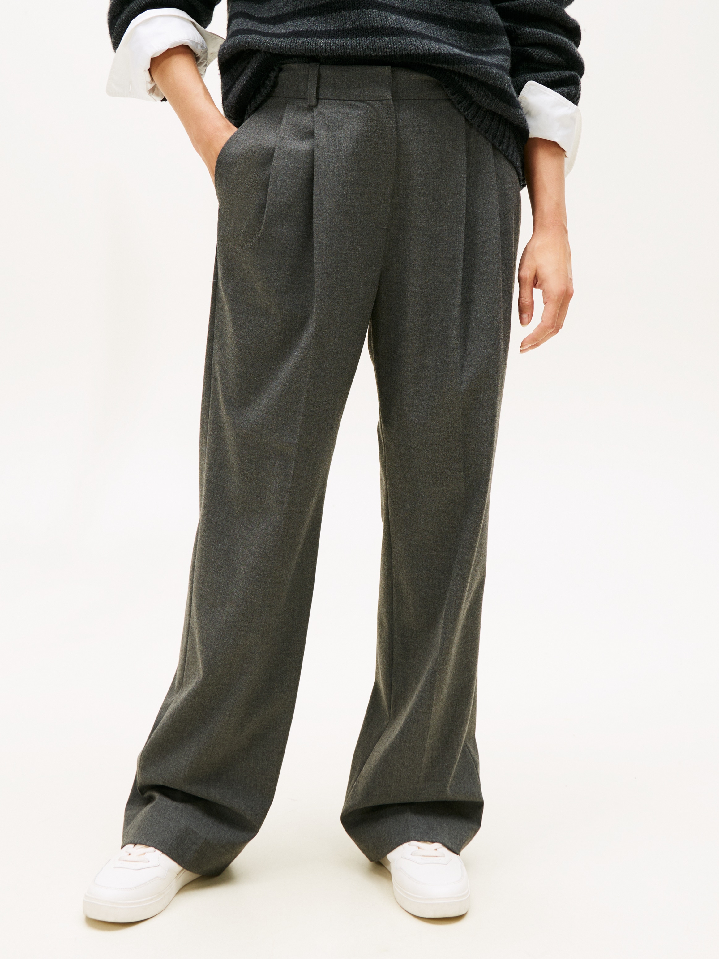 Tommy Hilfiger Anzughose "FLANNEL RELAXED STRAIGHT PANT" günstig online kaufen
