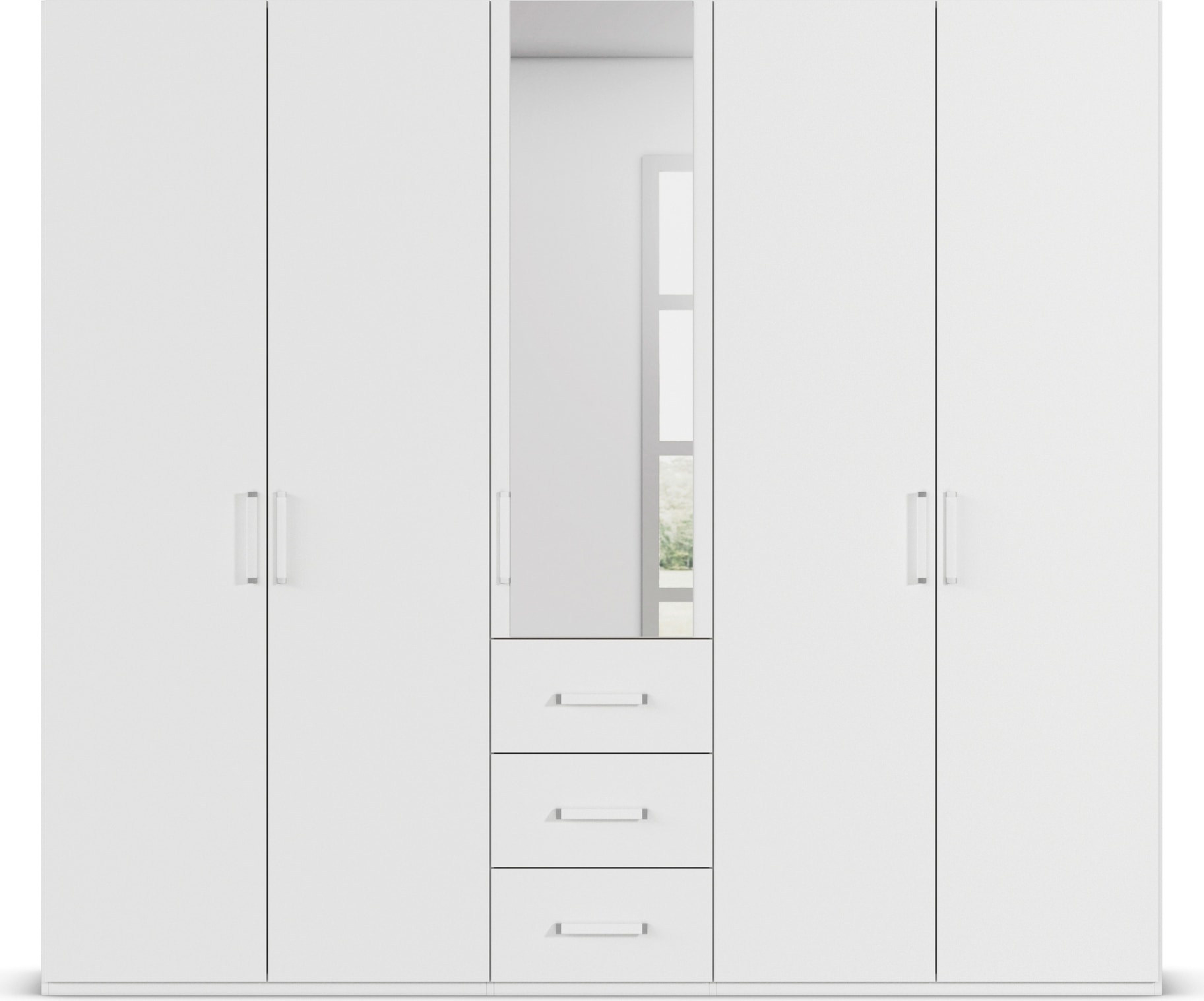 rauch Drehtürenschrank »Kleiderschrank Schrank Garderobe Schlafzimmerschrank EVELYN«, (in 2 Höhen 197 oder 210 cm erhältlich), in elegantem Stil mit Schubladen 3 Breiten und 2 Höhen MADE IN GERMANY