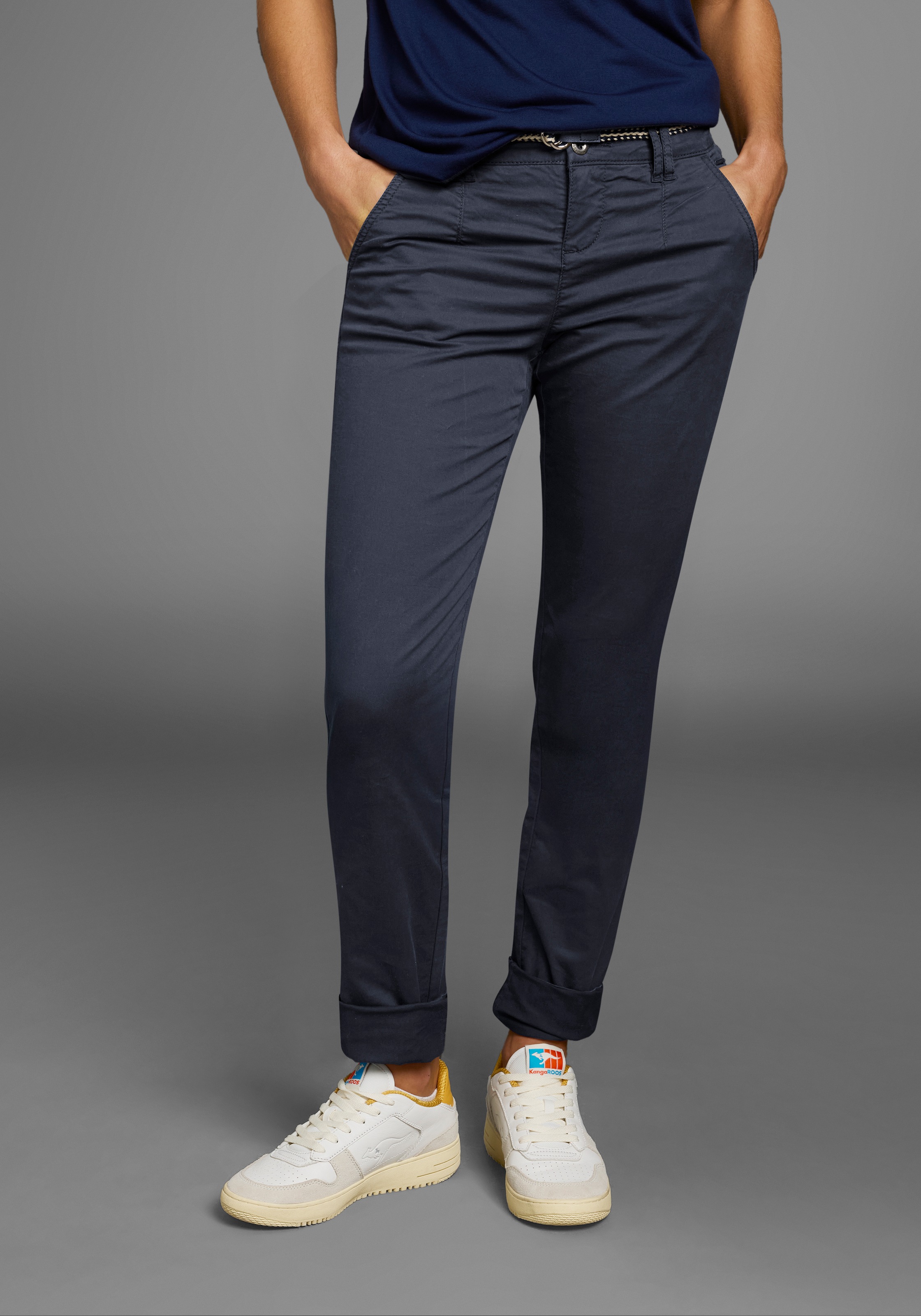 Thumbnail - KangaROOS Chinohose in schmaler Form, mit Kordel zu binden