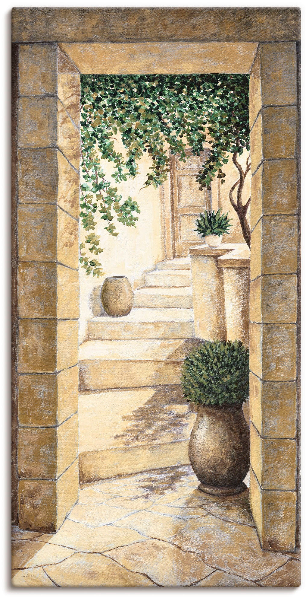 Artland Wandbild "Eingang - Fresco" Fenster & Türen 1 Stk. tlg. als Leinwan günstig online kaufen