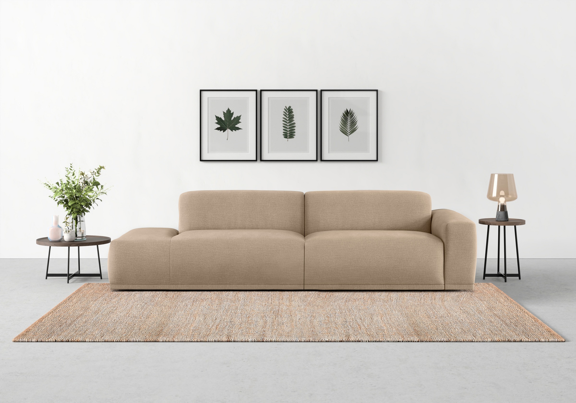 TRENDMANUFAKTUR Big-Sofa "Braga, mit hochwertigem Kaltschaum, Megasofa, in Cord erhältlich", modernes Big-Sofa, Couch mi