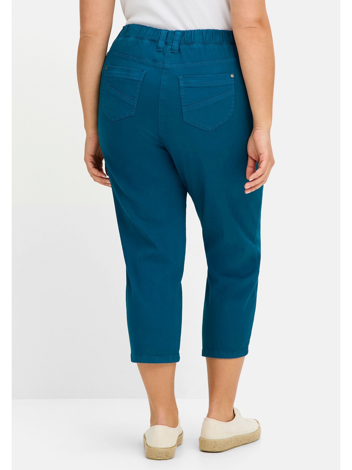Sheego 7/8-Hose "Große Größen", mit Gummibund, aus elastischem Twill günstig online kaufen
