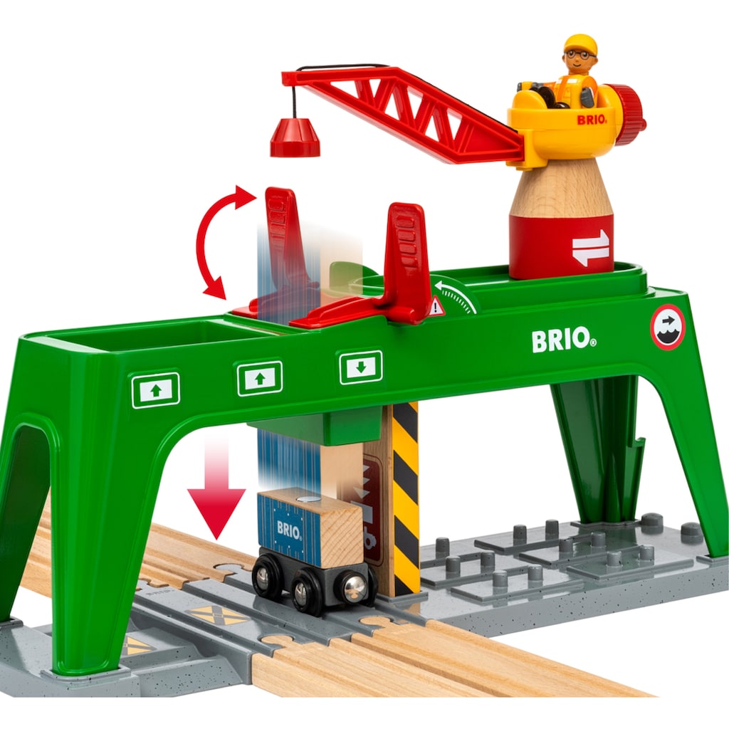 BRIO® Spielzeugeisenbahn-Erweiterung »BRIO® WORLD, Bahn Verlade-Terminal«