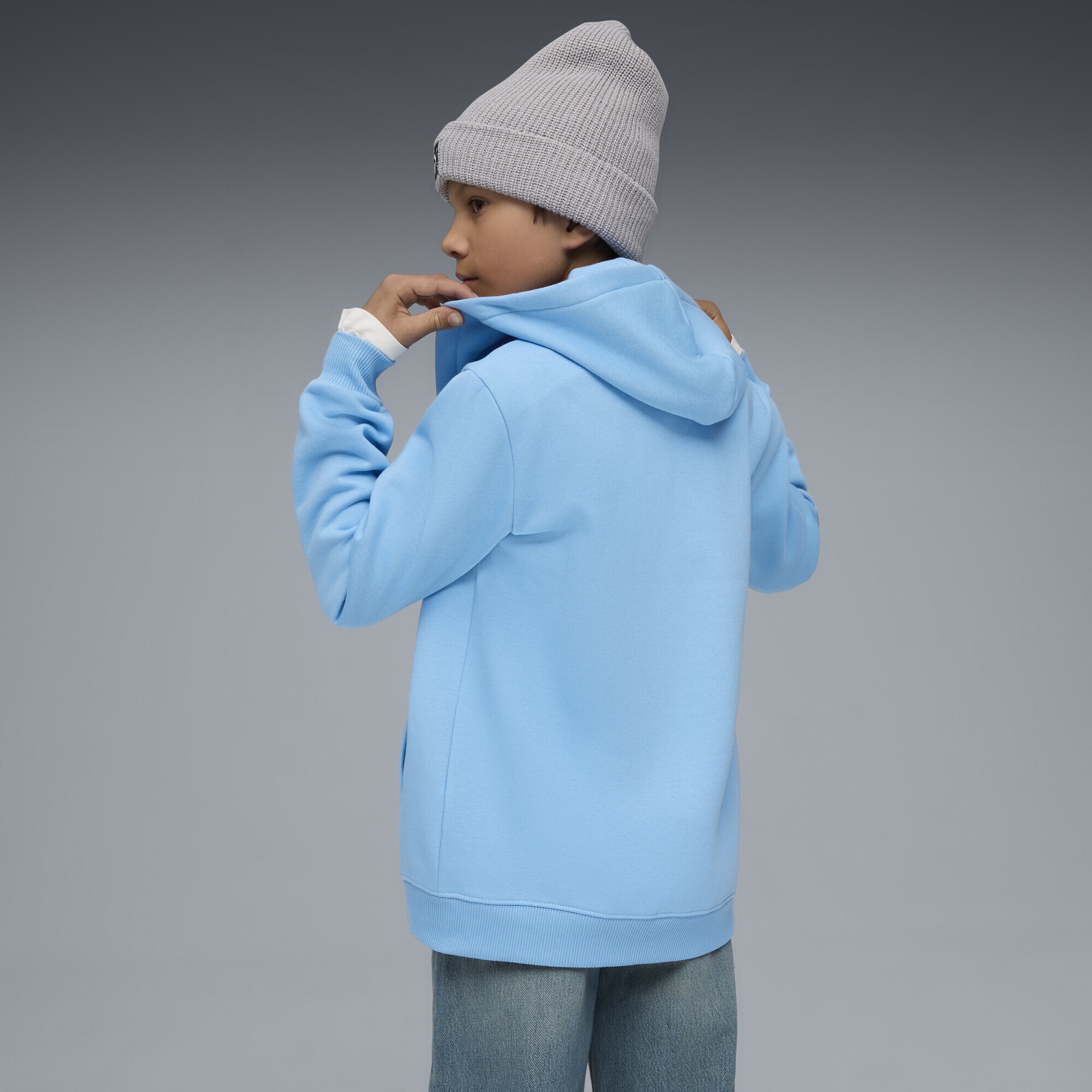 PUMA Sweatjacke »Manchester City FtblEssentials Kapuzenjacke Jugendliche«