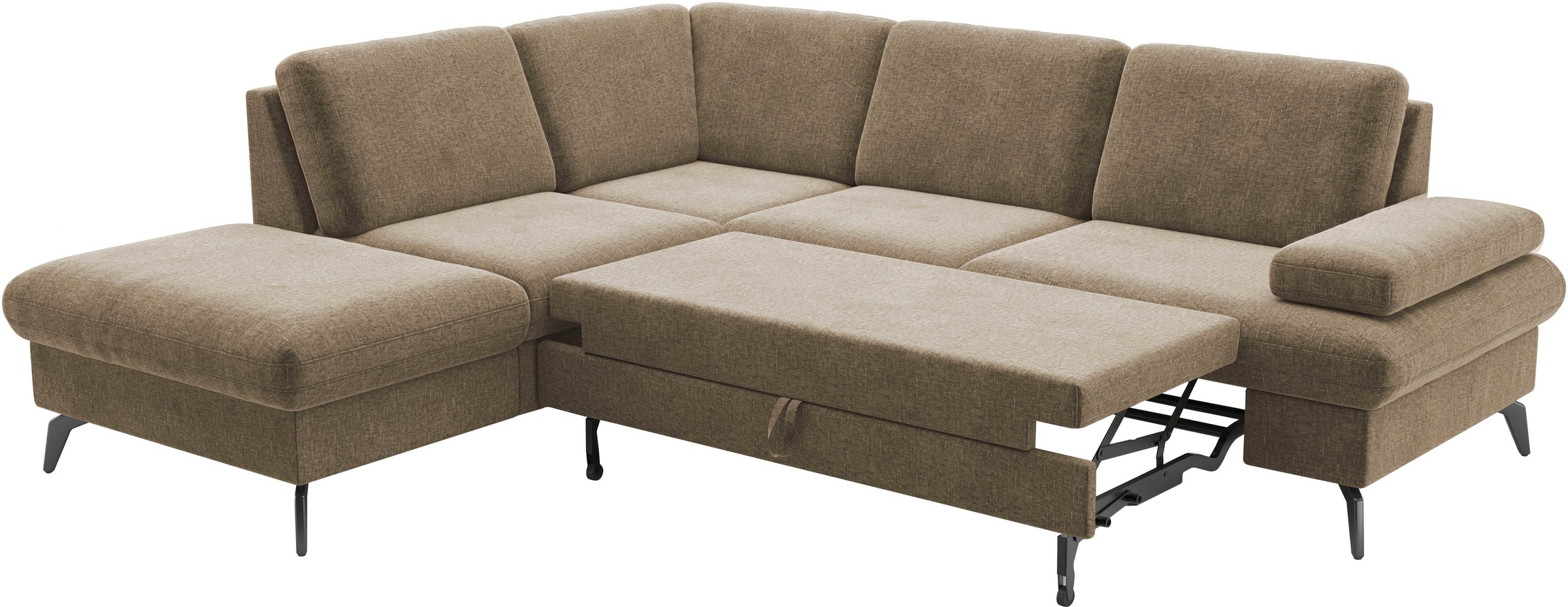 sit&more Ecksofa »Morris Jubi L-Form«, inkl. Armteilfunktion und 1 Zierkissen, wahlweise mit Bettfunktion