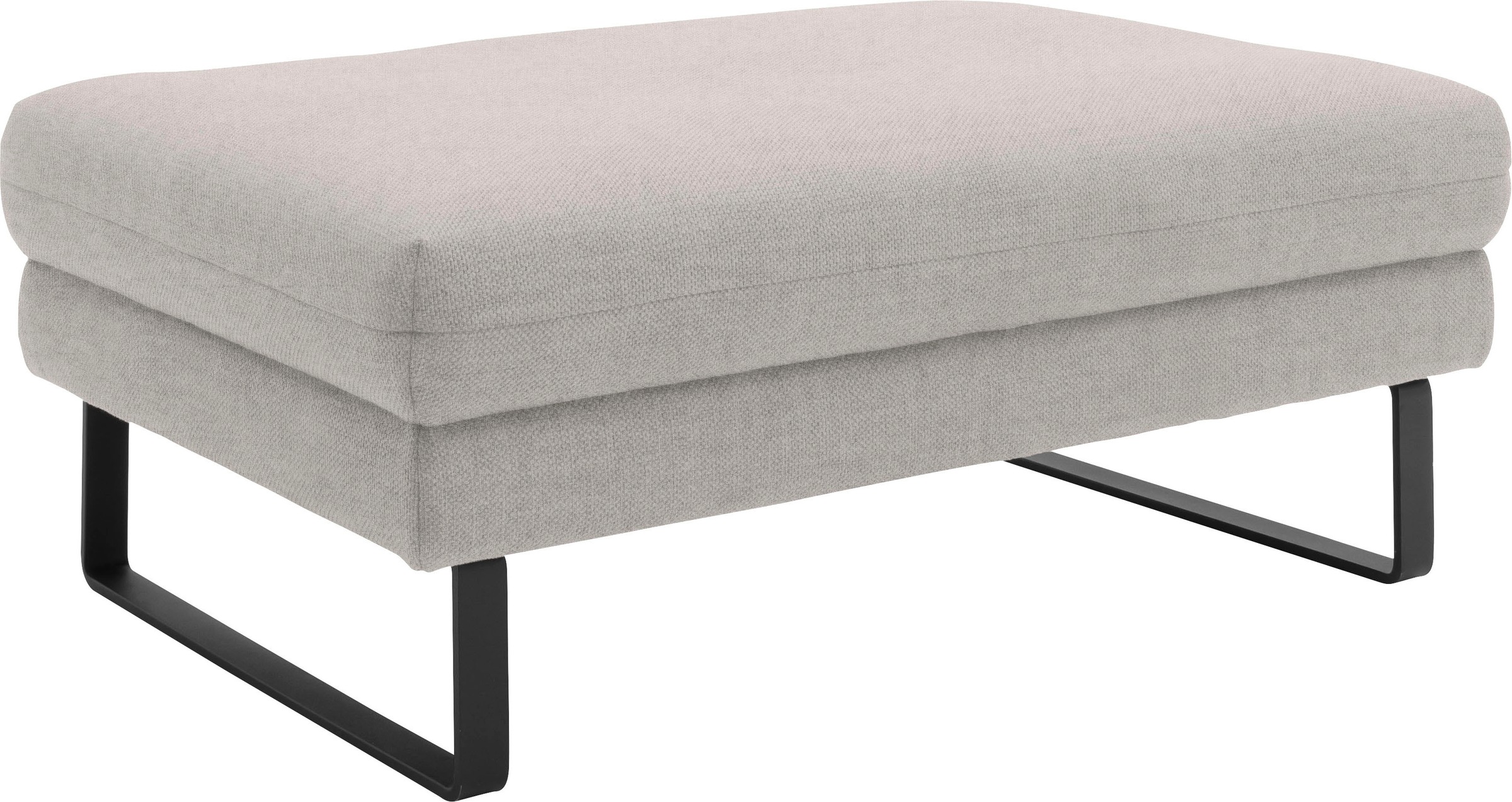 Hockerbank "Spin", grau (hellgrau), B:109cm H:44cm T:74cm, 100% Polyester, SCHÖNER WOHNEN-KOLLEKTION, Hocker, passend zur Serie "Spin"