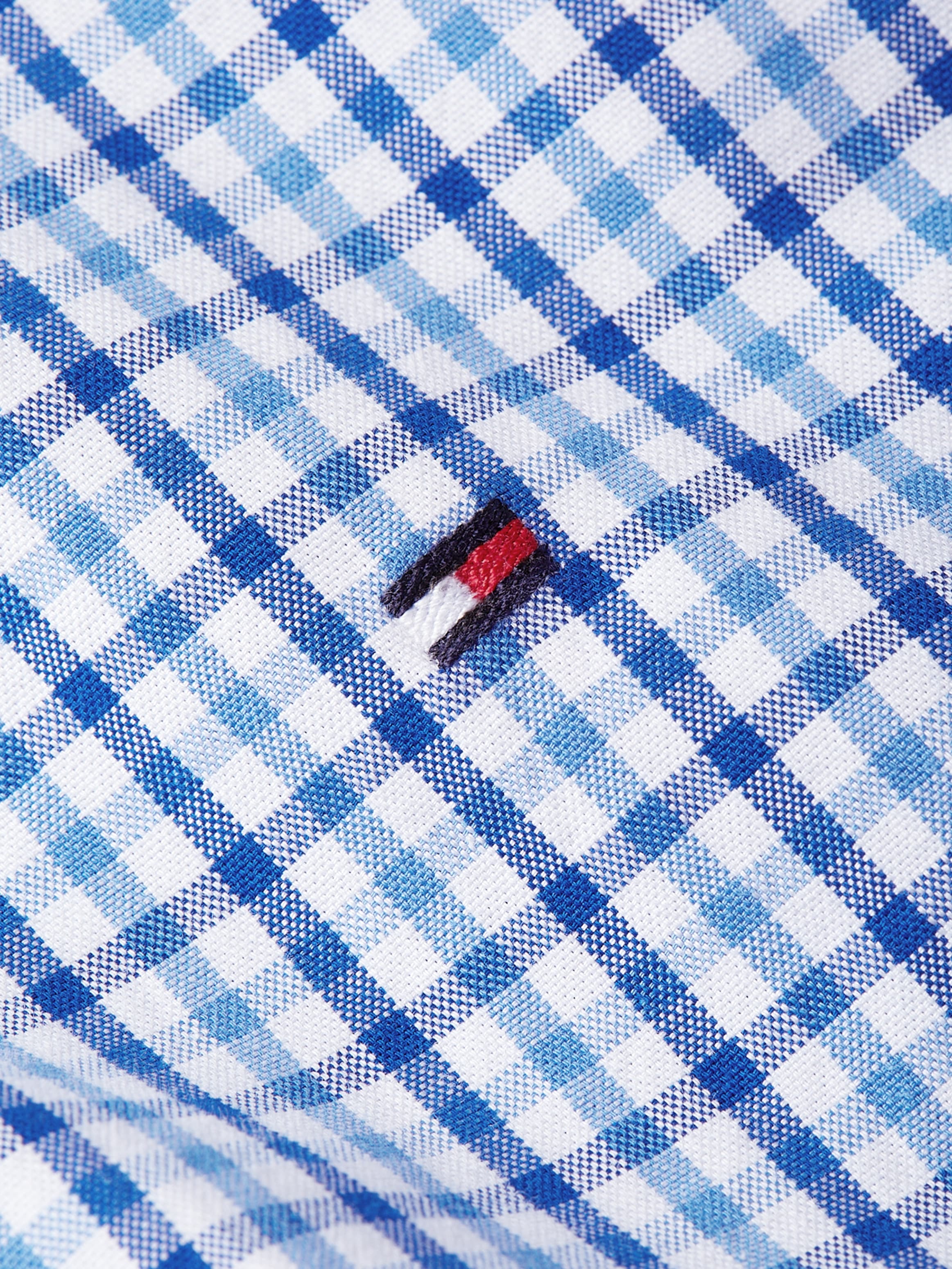 Tommy Hilfiger Langarmhemd »CL W-OXFORD CHECK RF SHIRT«, mit dezenter Labelflag auf der Brust