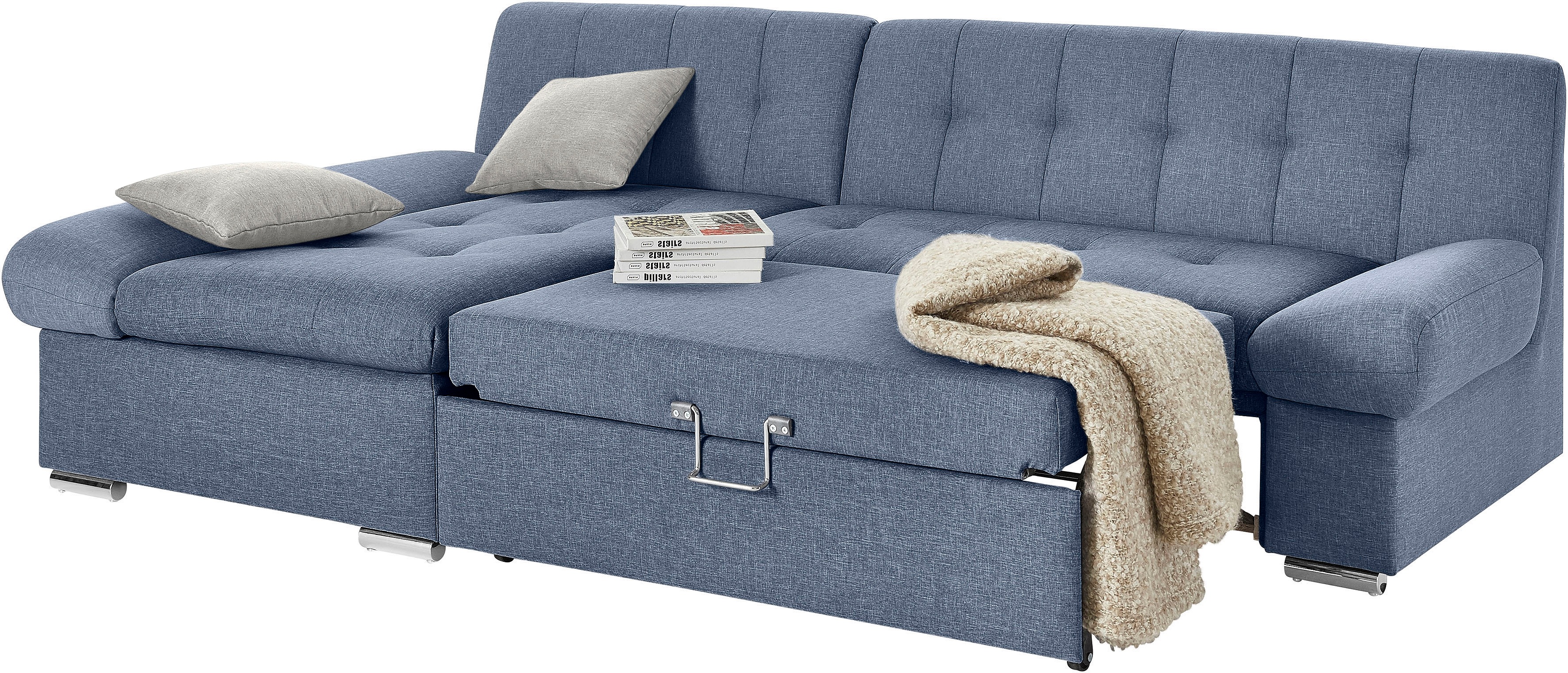 Thumbnail - TRENDMANUFAKTUR Ecksofa "Reggae II, moderne Optik, Armteilverstellung, B/T 237/156cm, L-Form", wahlweise mit Bettfunktio...