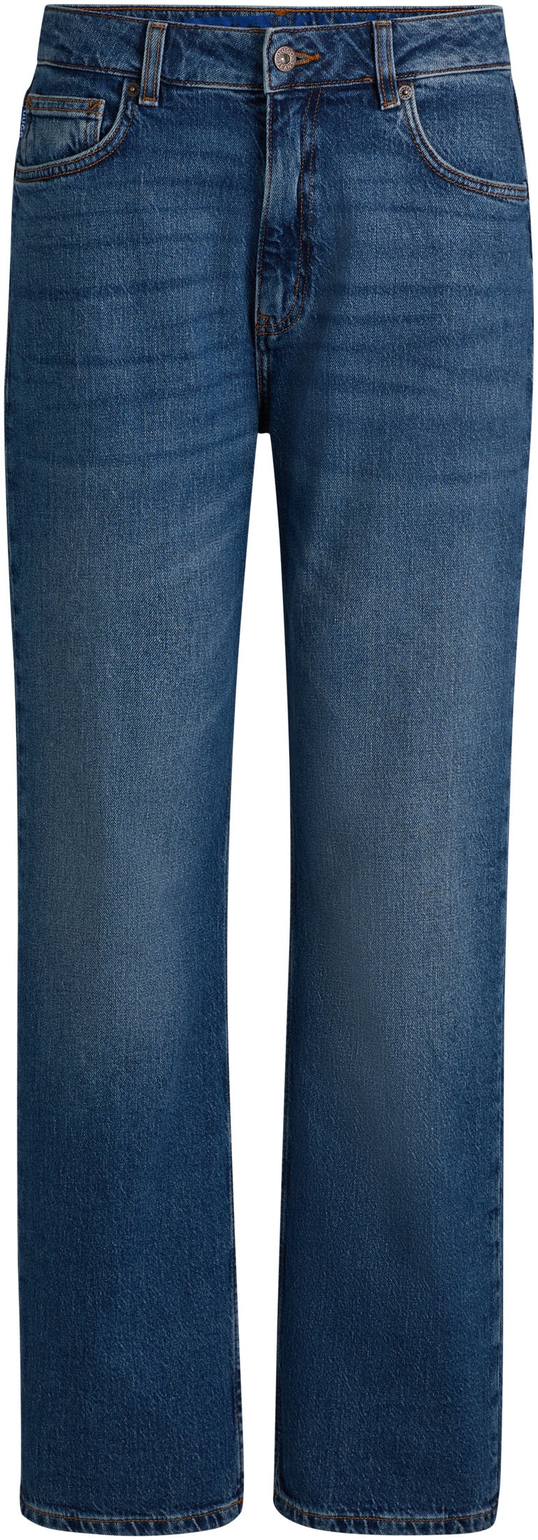 HUGO Blue Straight-Jeans »Elyah«, Straight Fit Jeans mit hoher Leibhöhe, Tall Länge 36