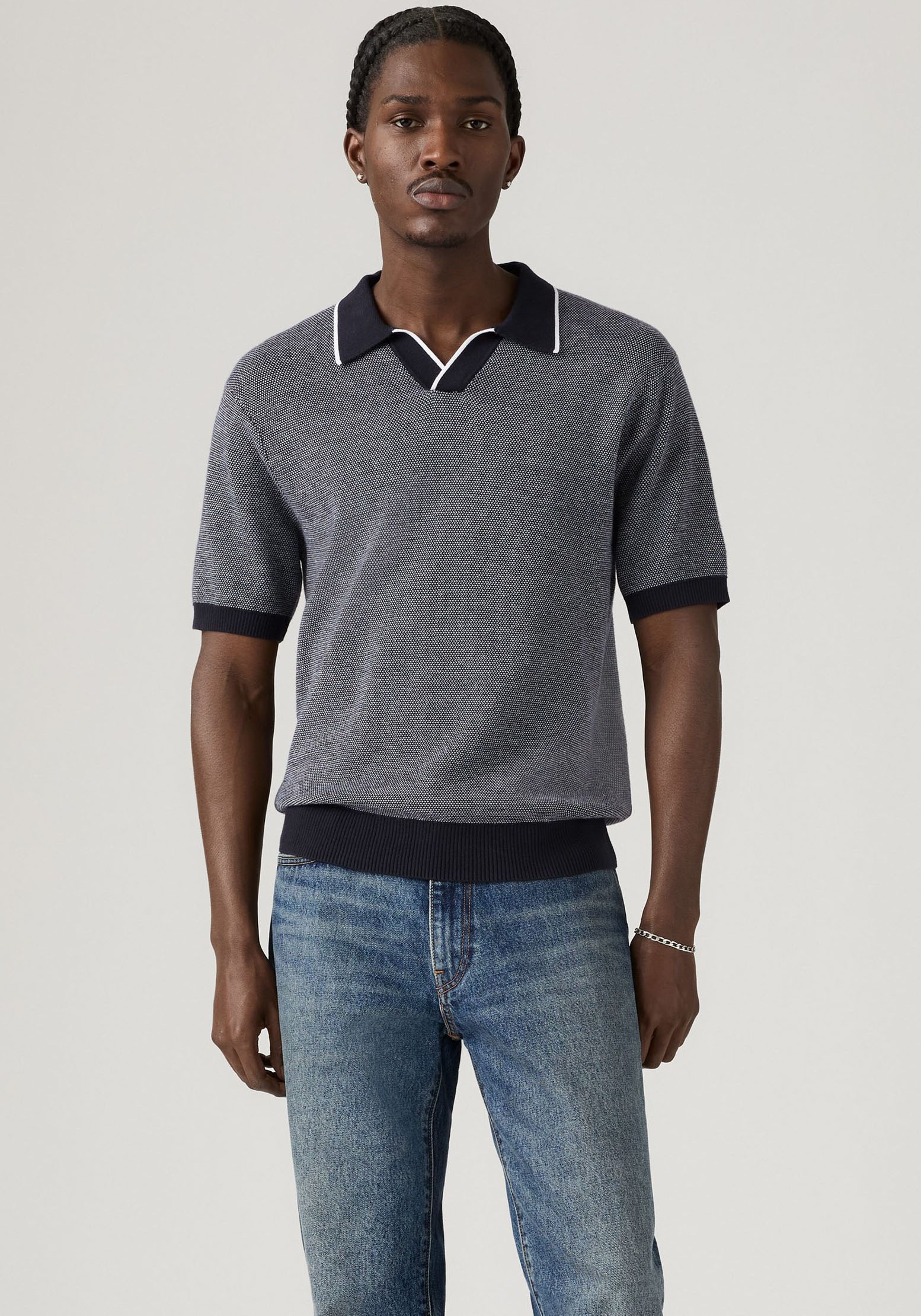 Levis Poloshirt "LV POLO SKIPPER KNIT MULTI-COLOR", Kragen ohne Verschluss günstig online kaufen