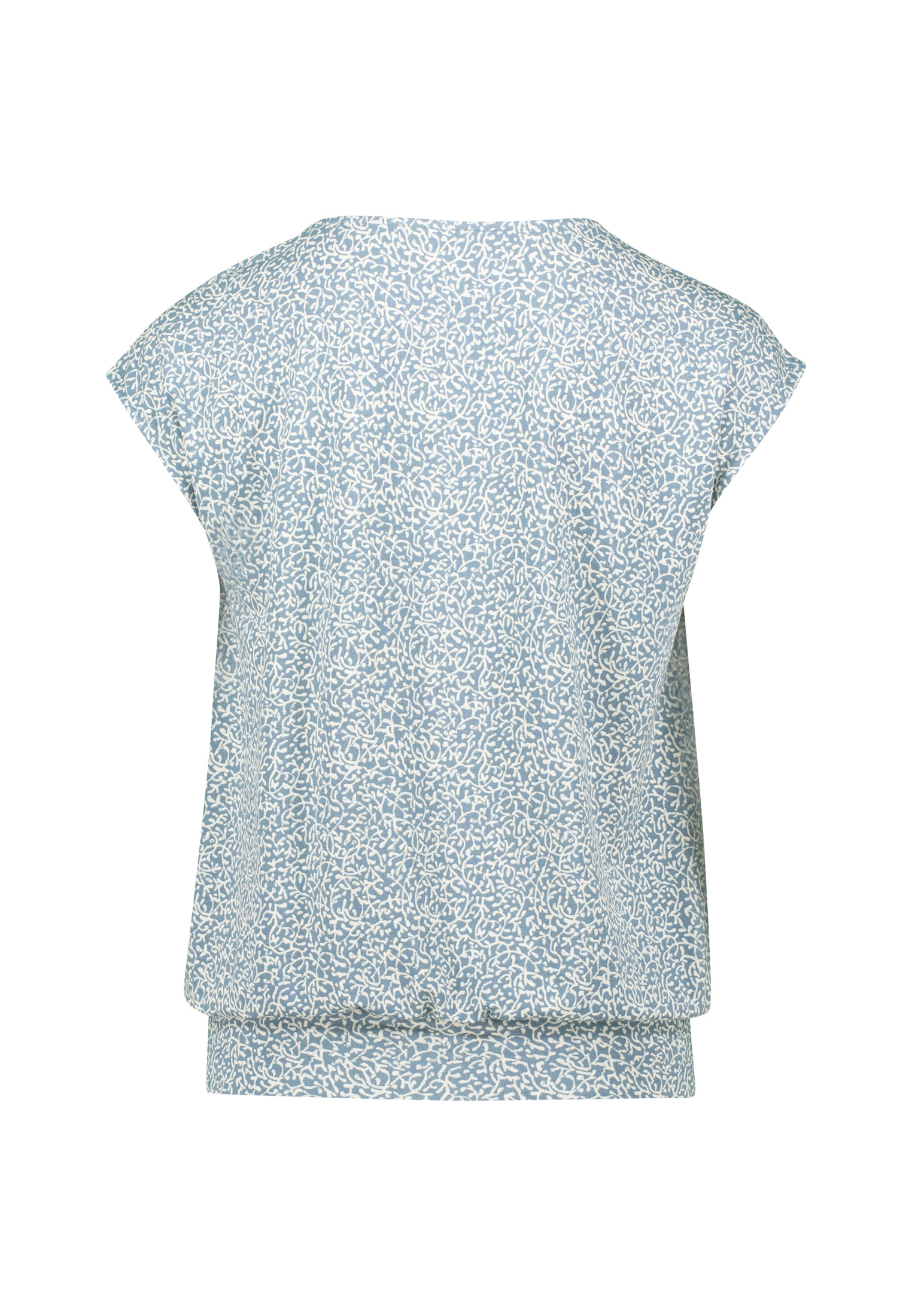 Zero T-Shirt »zero Shirt mit Blätterdruck«, (1 tlg.), Falten