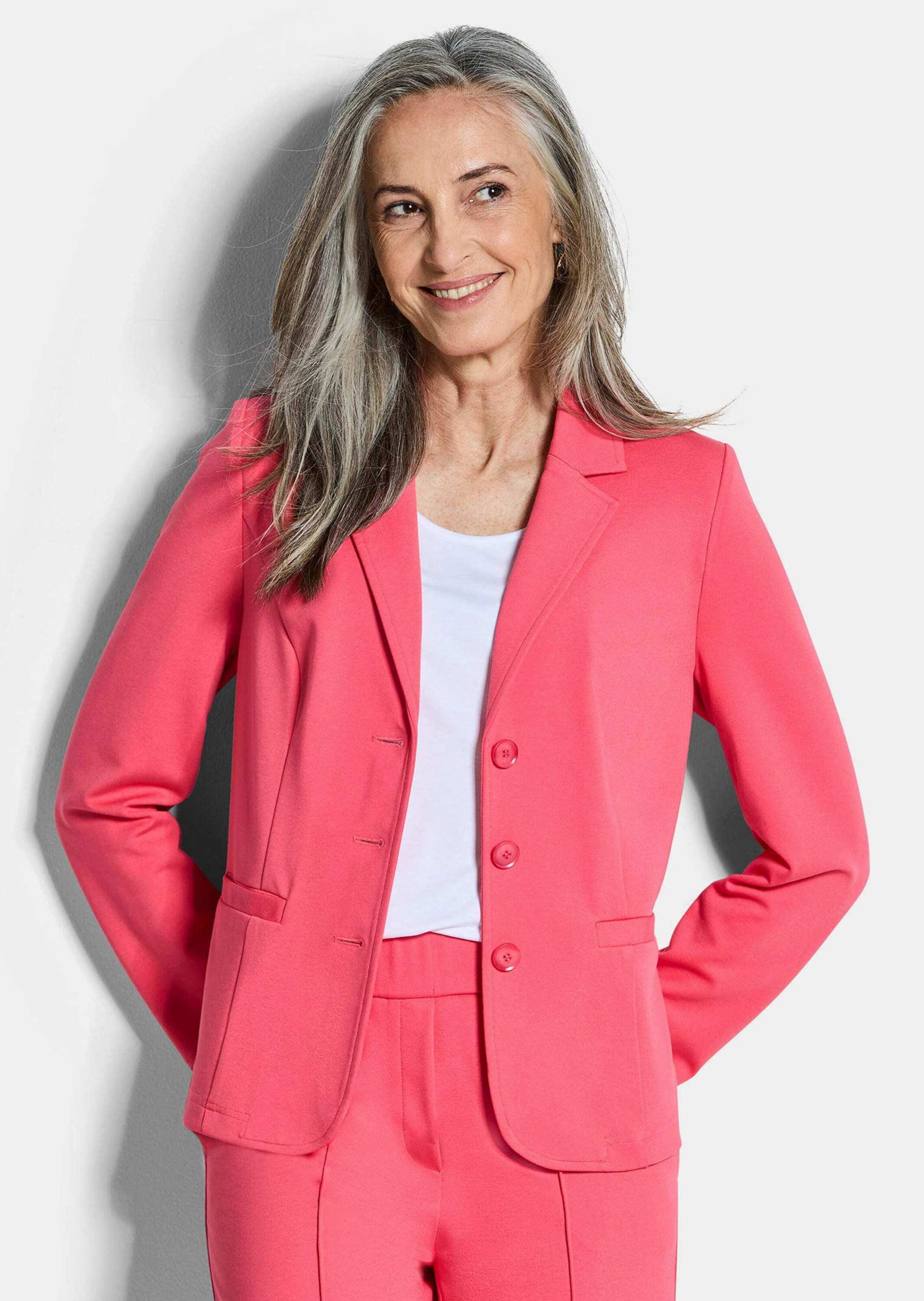 Thumbnail - GOLDNER Jackenblazer "Kurzgröße Viskoseblazer mit Reverskragen" stretchbequeme Jerseyqualität