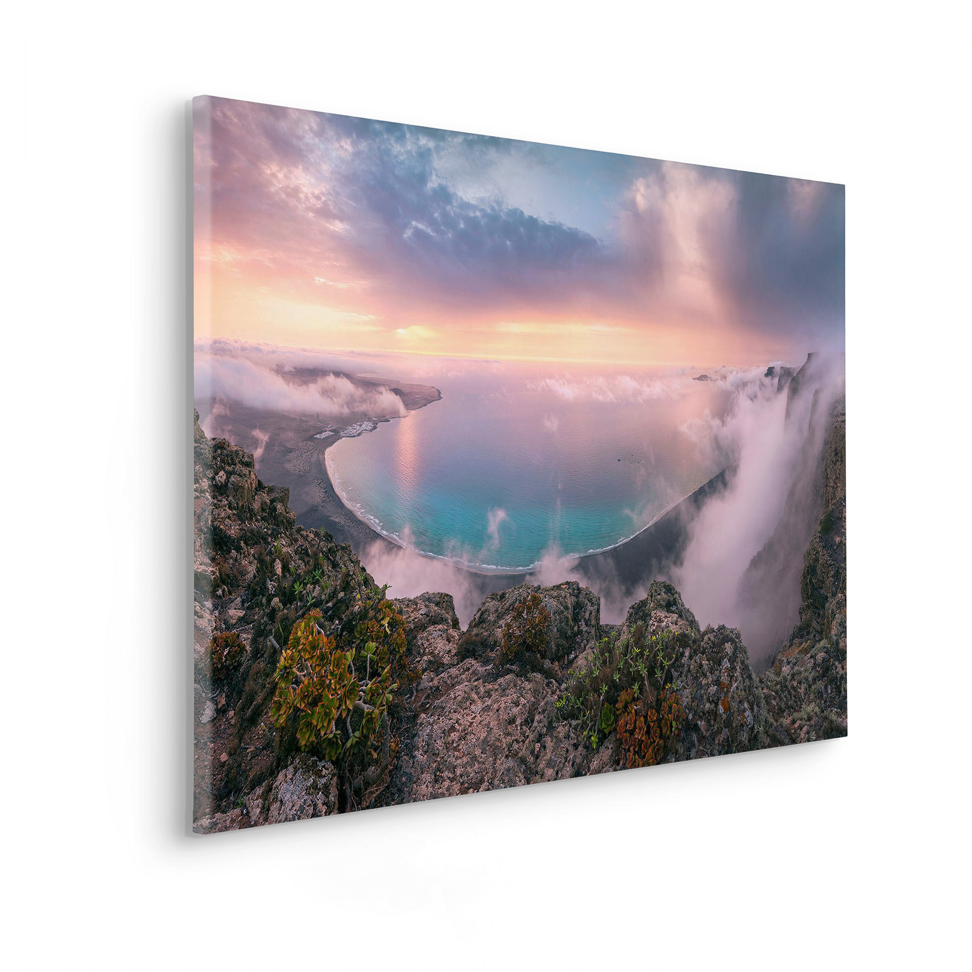 Komar Leinwandbild "Coastal Paradise - Größe 90 x 60 cm", Baum-Blätter-Natu günstig online kaufen