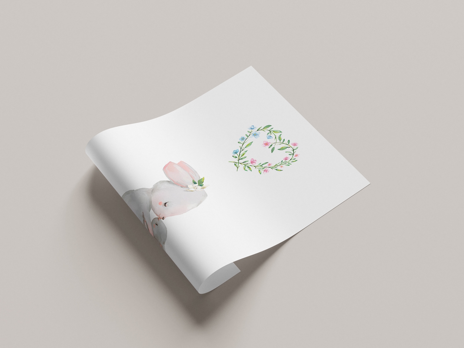 Lüttenhütt Poster "Großer Hase und Hasenkind mit Herz", Fantasy-Hase-Hasen- günstig online kaufen