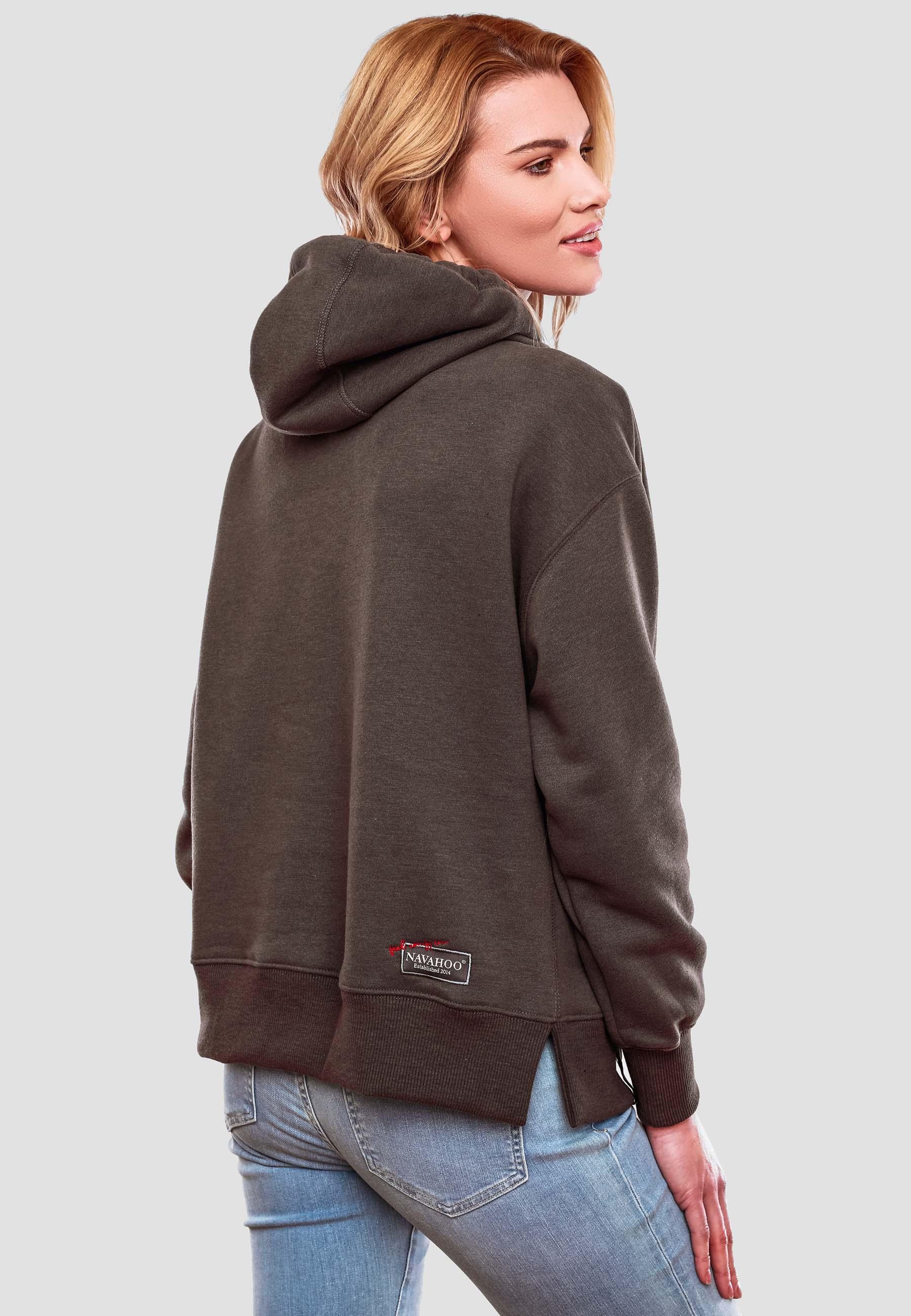 Navahoo Kapuzensweatshirt »Goldfee«, Stylischer Damen Hoodie im Oversize-Look