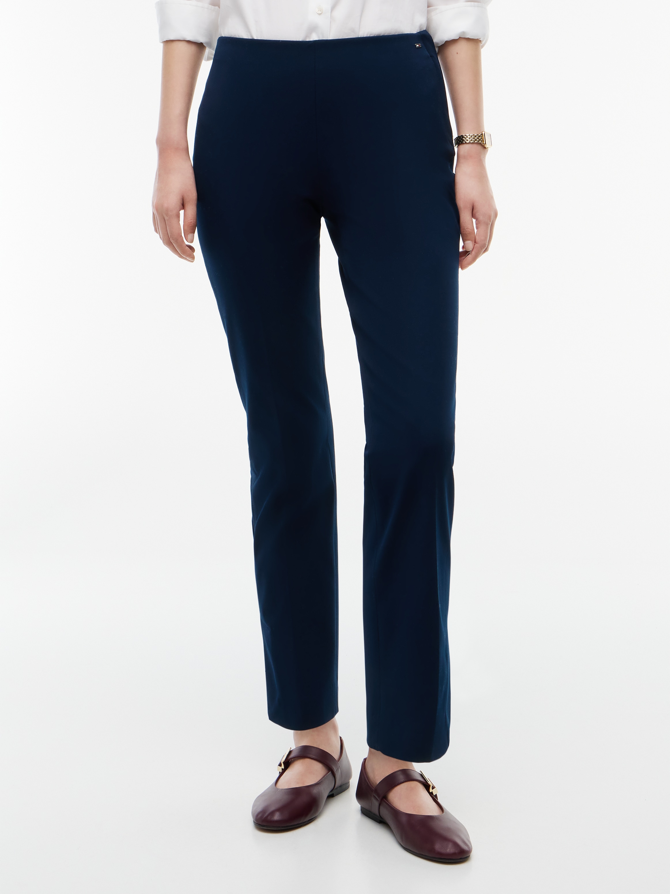 Tommy Hilfiger Anzughose "GABARDINE ZIP SLIM PANT" Baumwollmischung, slim fit