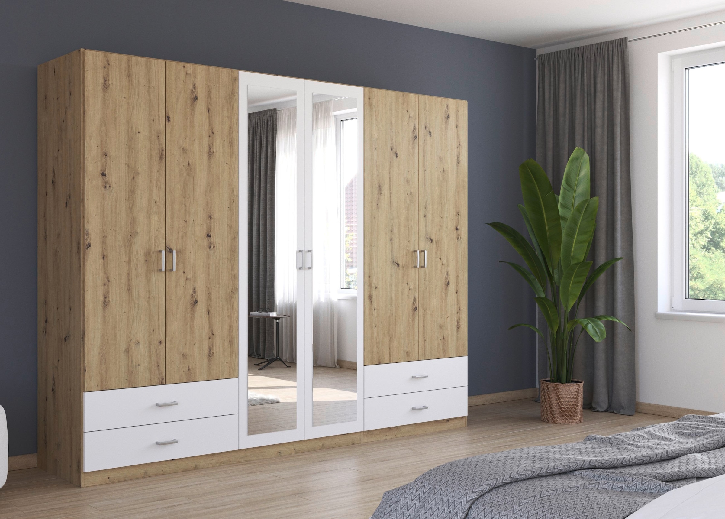 rauch Drehtürenschrank "Kleiderschrank Schrank Garderobe Wäscheschrank BORB günstig online kaufen