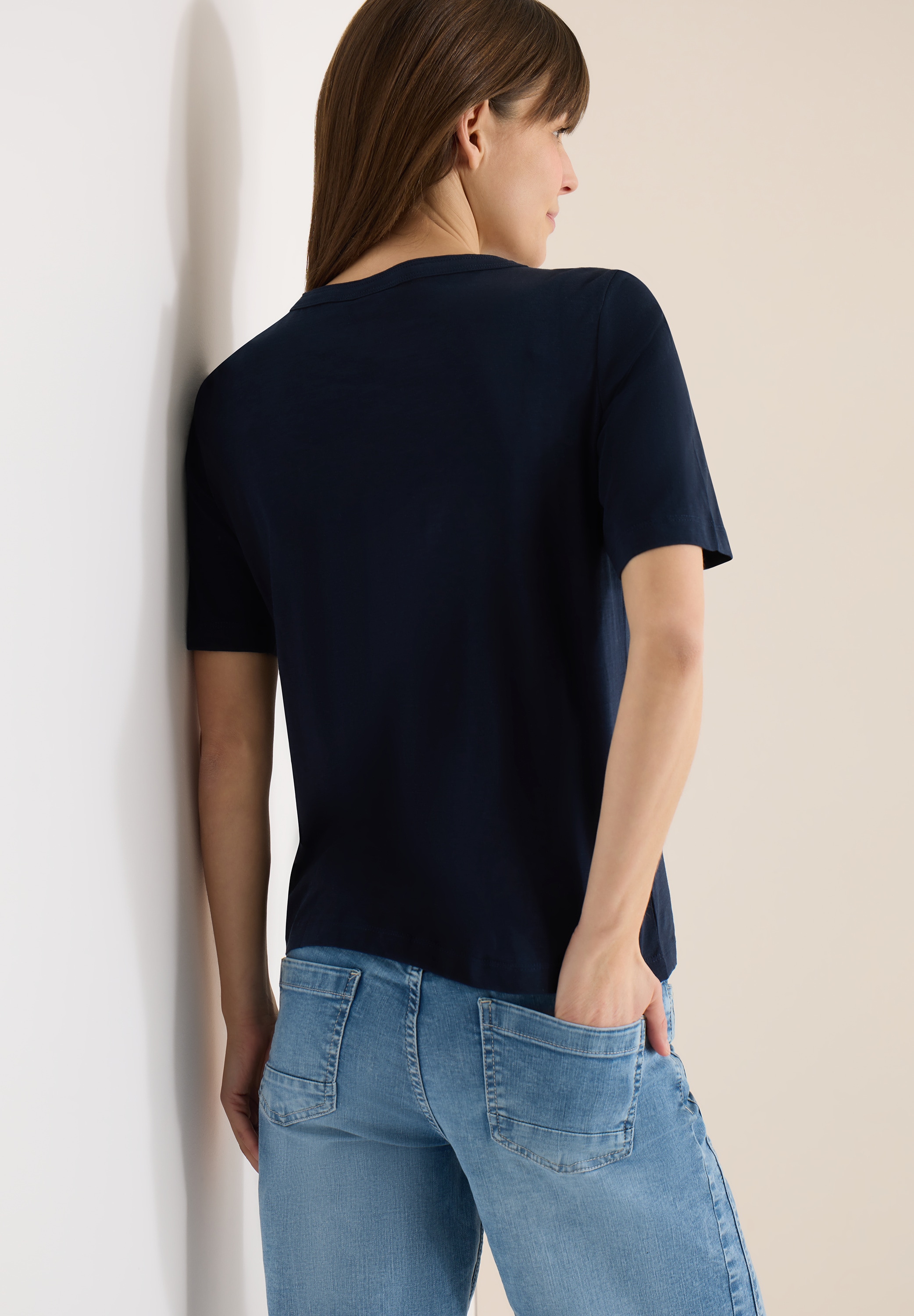 Cecil Women's Short Sleeve T-Shirt Universal Blue Size S 4