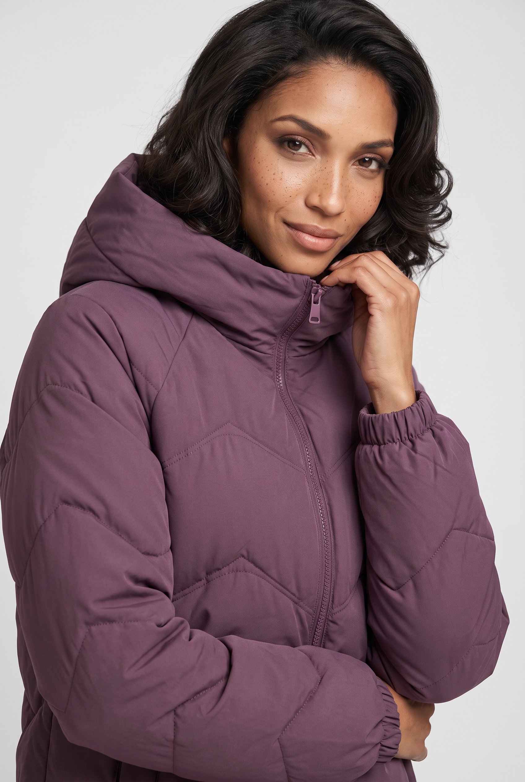 JDY Steppjacke "JDYPOWER LONG HOOD PUFFER OTW HAB" mit Kapuze Kunstfaser