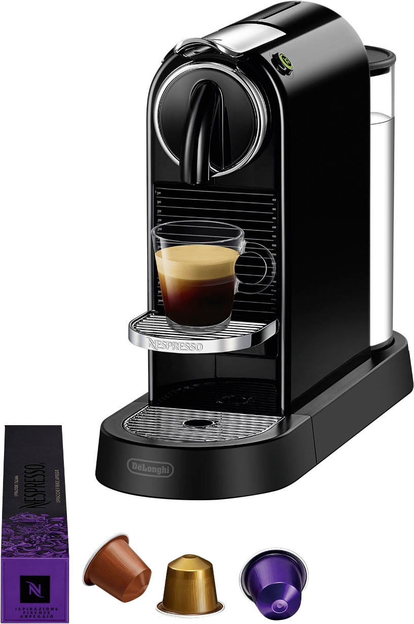 Nespresso Kapselmaschine "CITIZ EN 167.B von DeLonghi, Black", inkl. Willkommenspaket mit 7 Kapseln