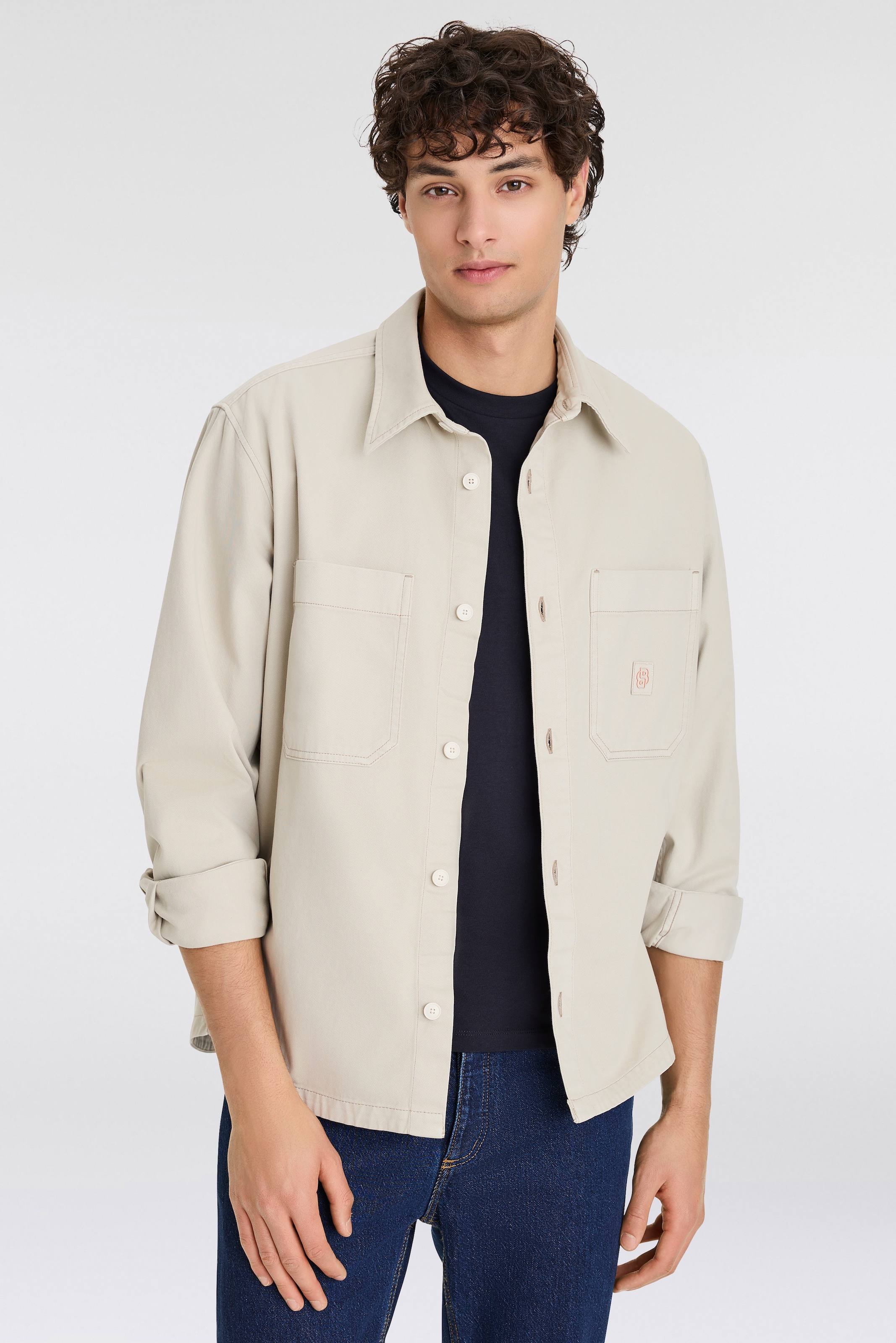 BOSS ORANGE Hemdjacke "Lerato", mit Logo-Details günstig online kaufen