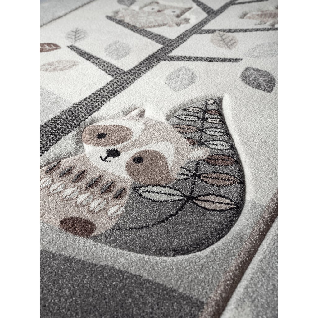 Lüttenhütt Kinderteppich »Tierwelt«, rechteckig, Teppich mit Bordüre, weiche Haptik, Motiv Tiere
