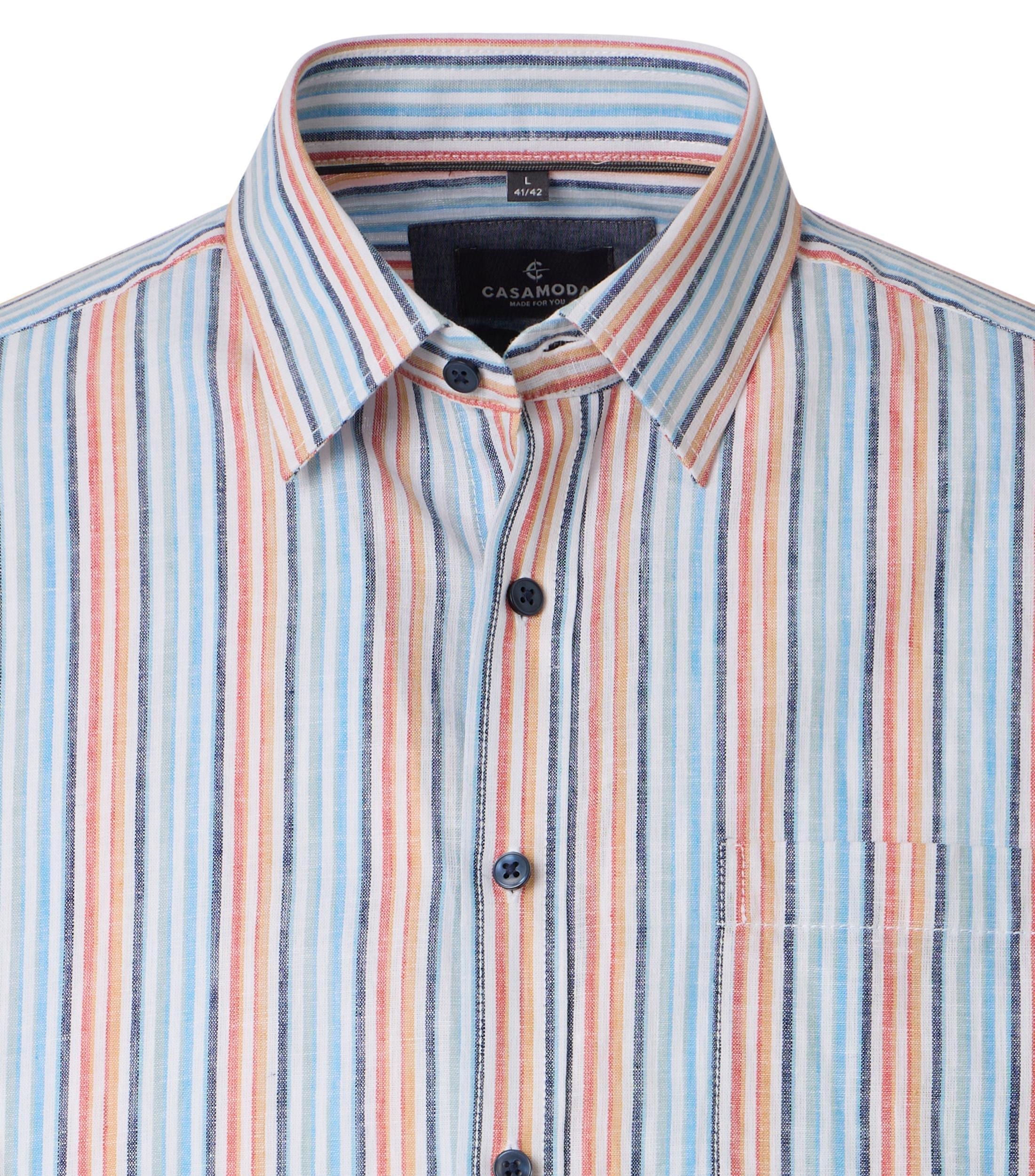 CASAMODA Kurzarmhemd »CASAMODA Leinenhemd Kurzarm gestreift«