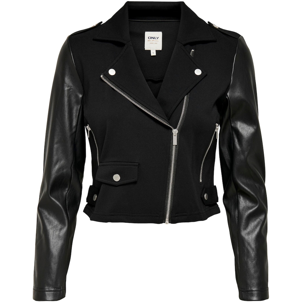 ONLY Bikerjacke »ONLPOPTRASH MIX BIKER JACKET«