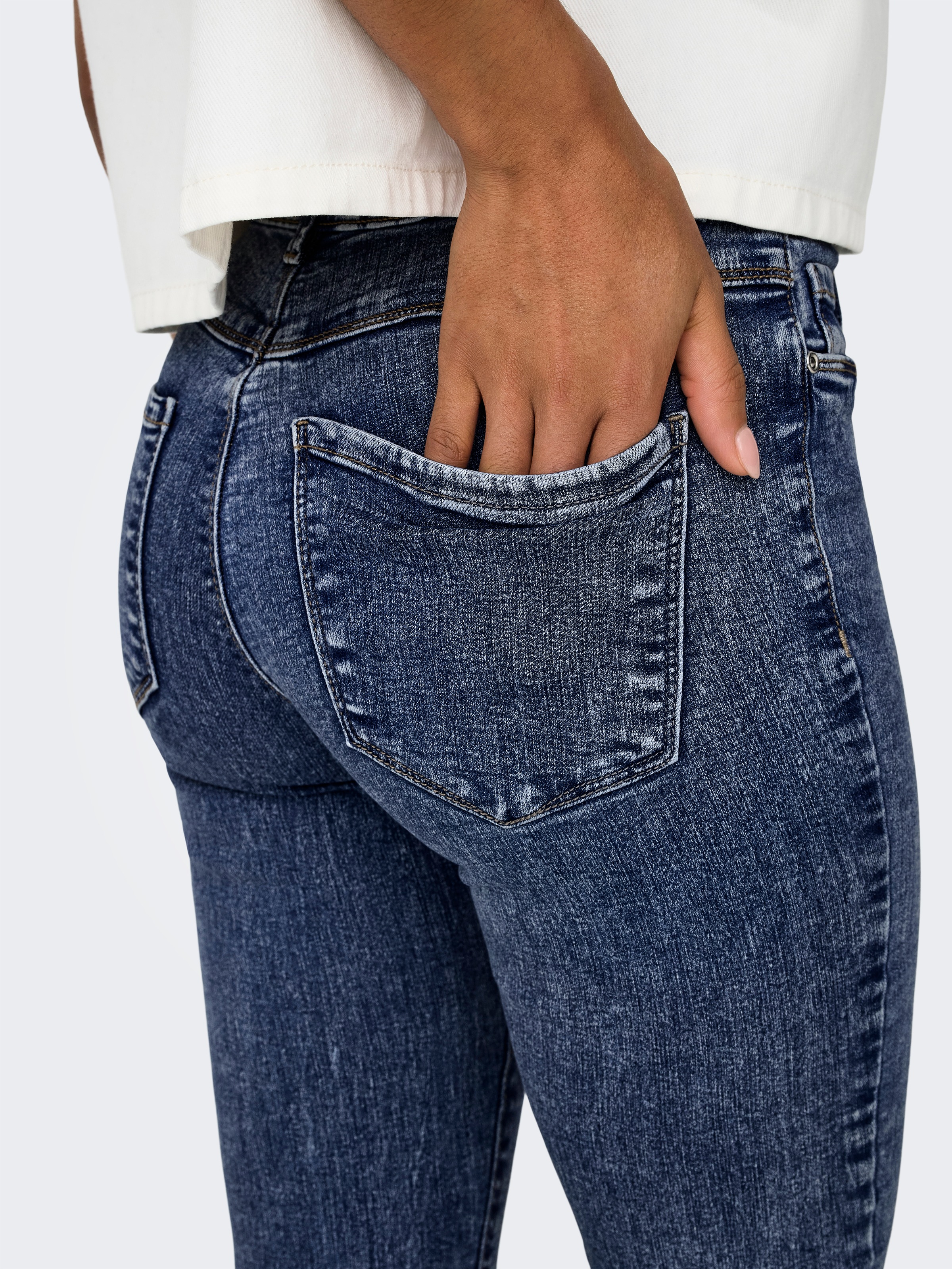 ONLY Skinny-fit-Jeans "ONLRAIN REG WAIST SK ACD DNM PIM X" günstig online kaufen