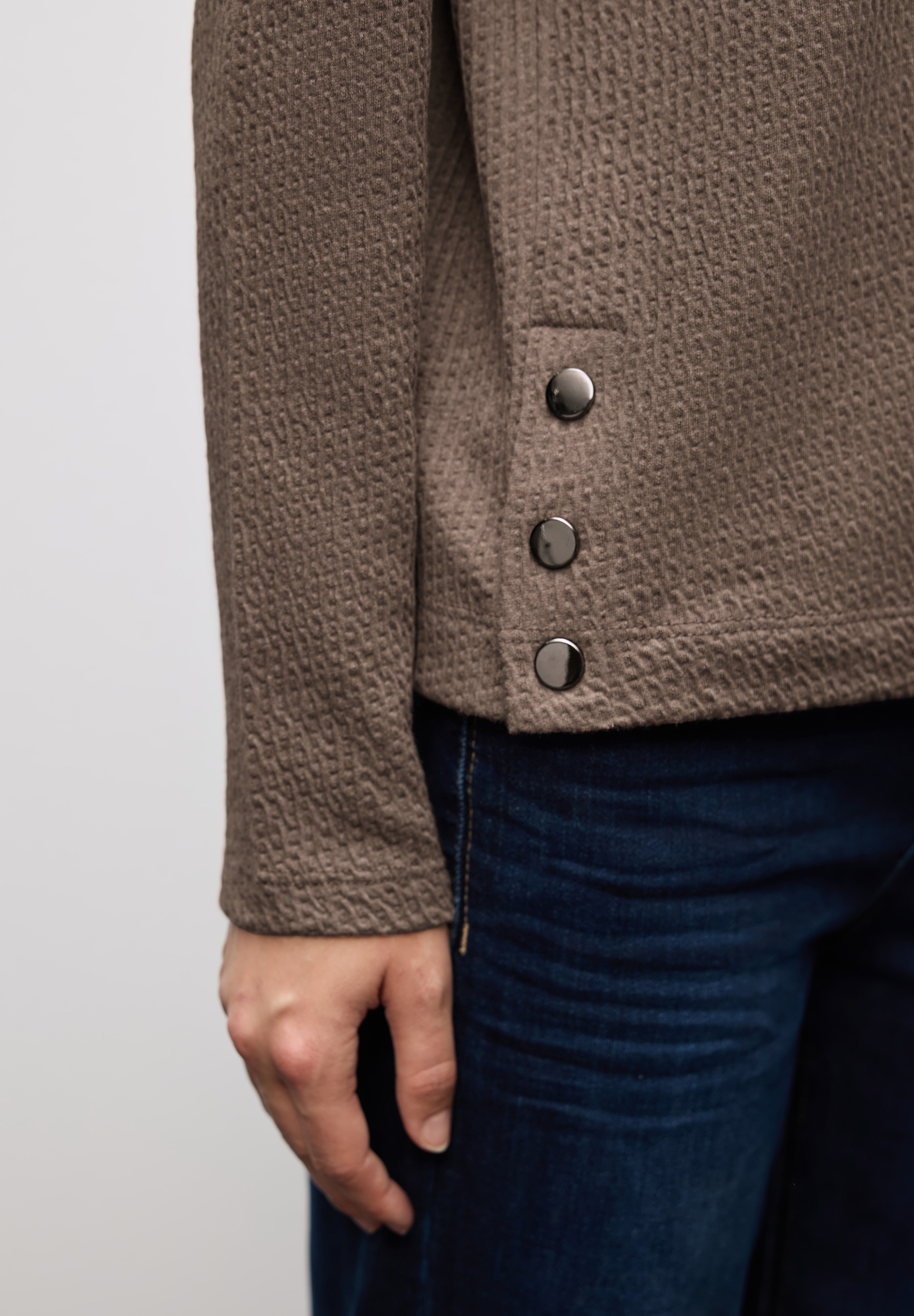 Thumbnail - STREET ONE Rundhalspullover, mit Knöpfen