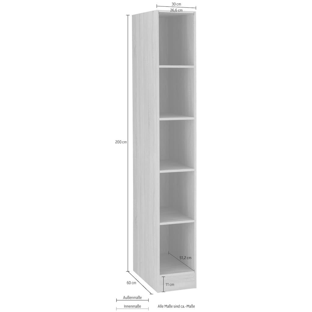 Küchenschrank »KS-Wien«, 30 cm breit, mit Fächern