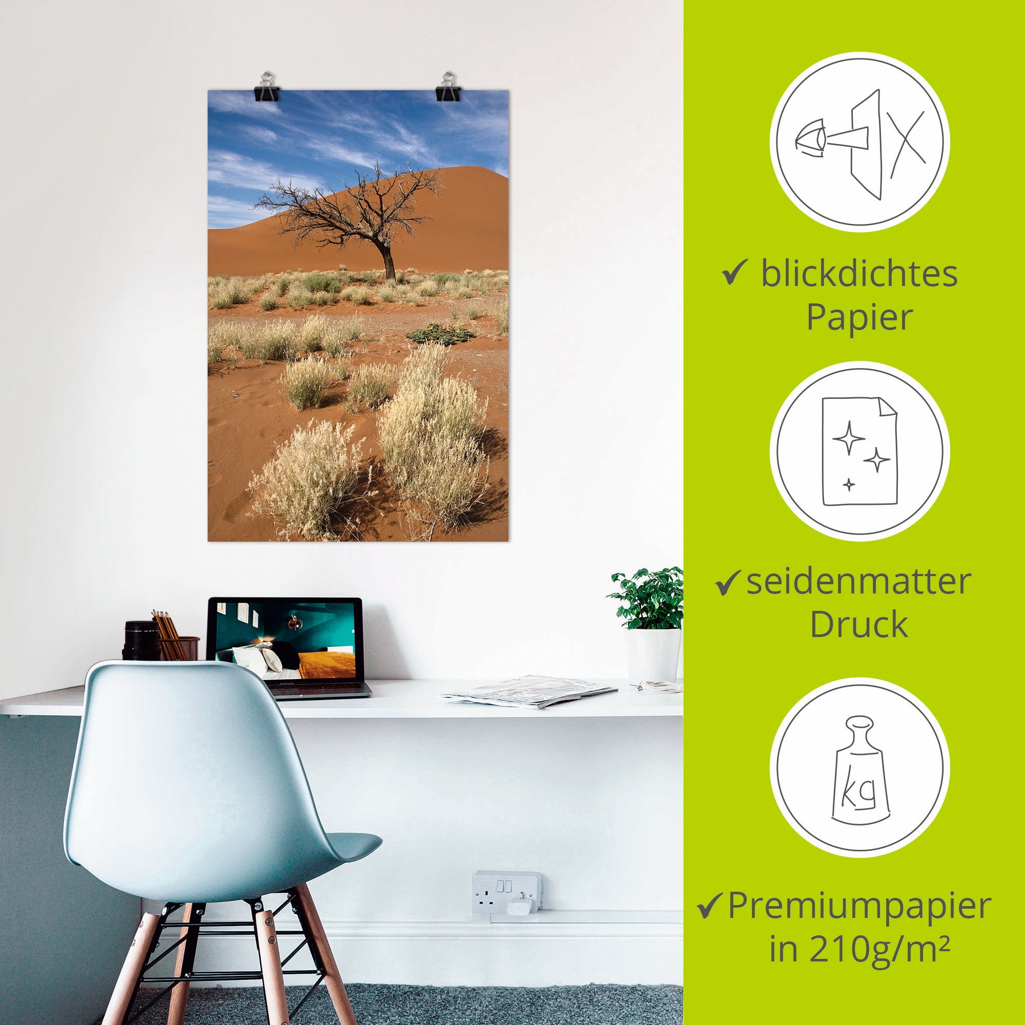 Artland Poster »Namib-Wüste 2« Afrika 1 Stk. tlg. ohne Rahmen