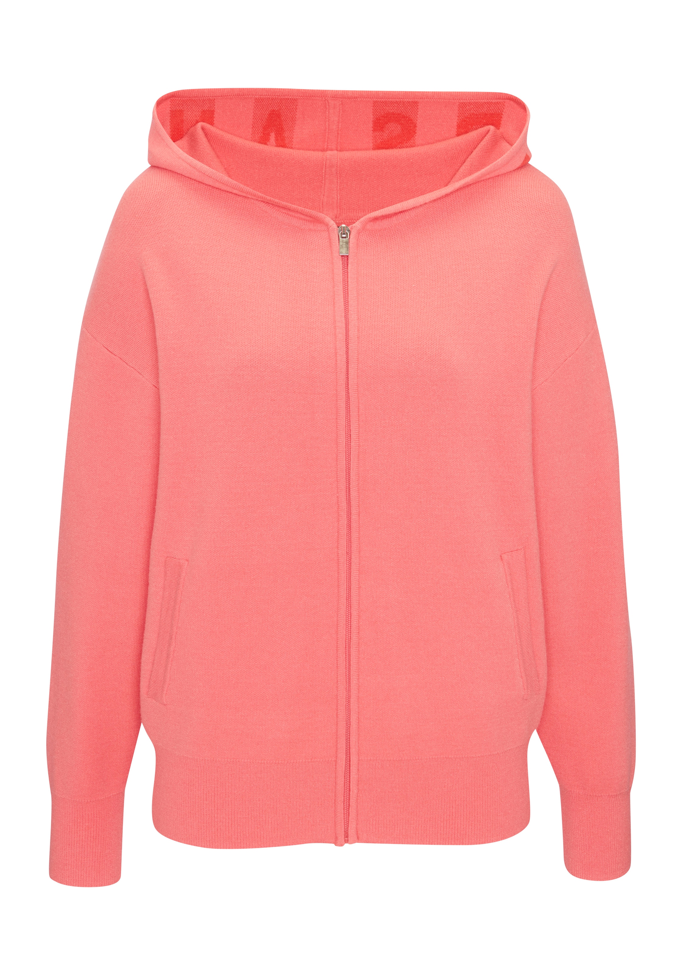 Elbsand Strickjacke aus hochwertigen Strick und eingestricktem Logo, Loungewear