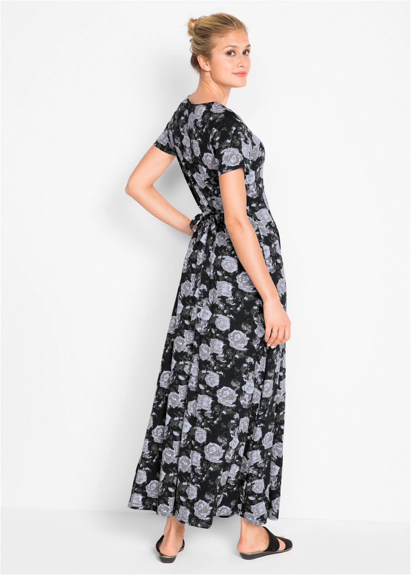 bonprix Maxikleid für Festivals, aus Viskose, lockerer Schnitt, mit kurzem günstig online kaufen