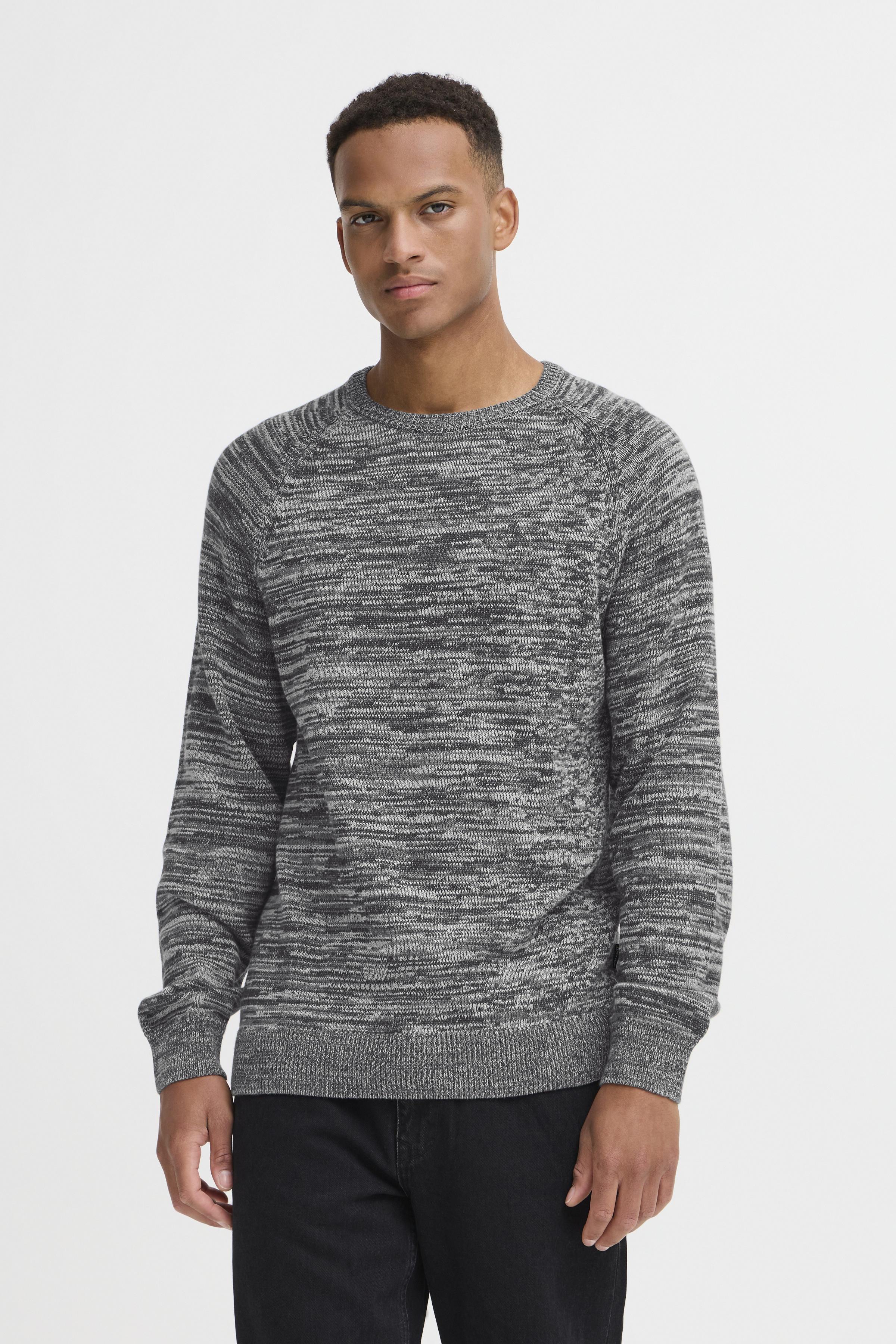 Blend Strickpullover "BHBENJAMIN CREW KNIT" aus Baumwolle, Regular Fit, Feinstrick, mit Rundhalsausschnitt